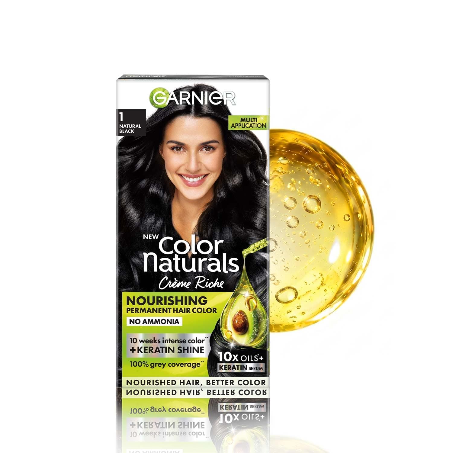 Garnier Color Naturals Natural Black Hair Color Shade 1 | Ammonia Free