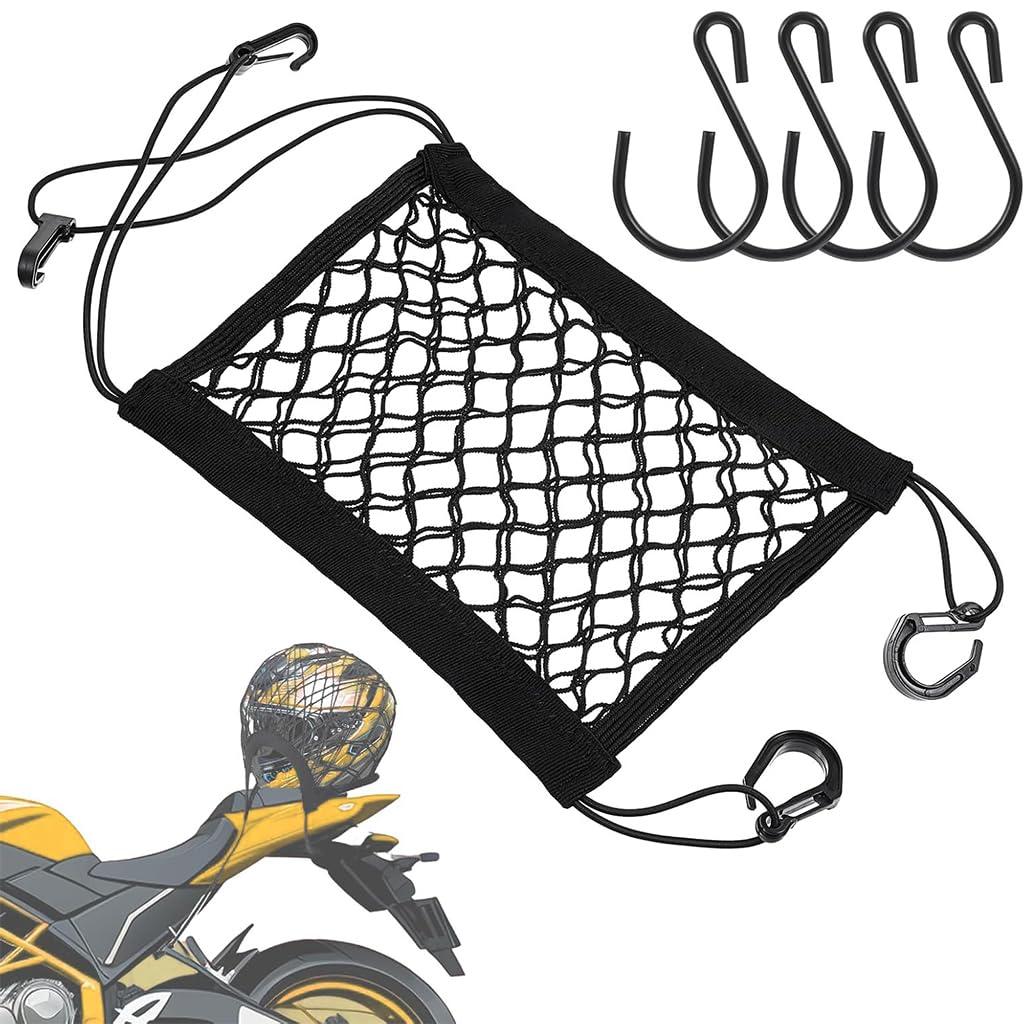 STHIRA® Cargo Net Compatible with Bike 10x11 Bungee Cord with 4 Hooks