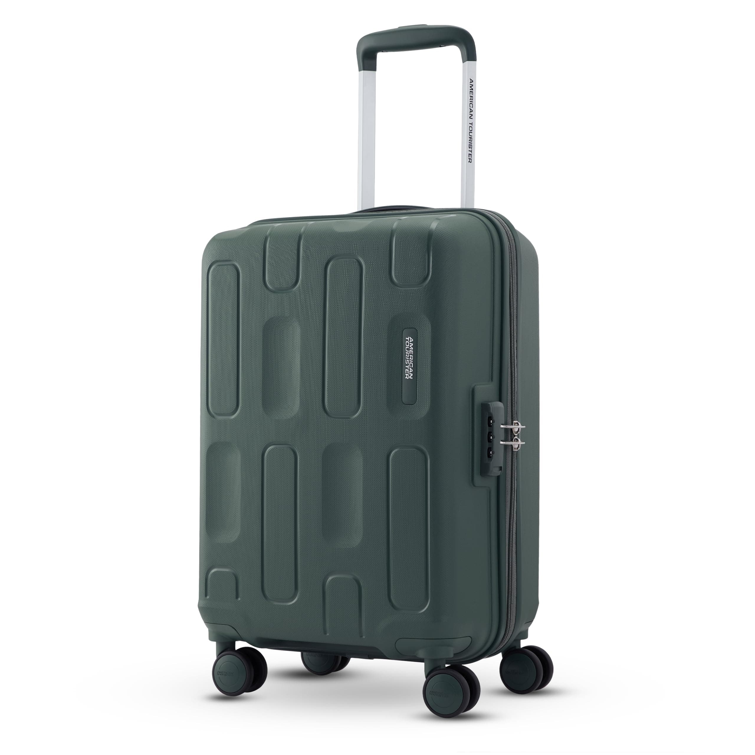 American Tourister Ivy 2.0 | Small Size Cabin Trolley Bag (55 cm) | 360° 8 Wheel Travel Luggage | Hard Case Polypropylene (PP) Suitcase | Combination Lock | Dark Forest