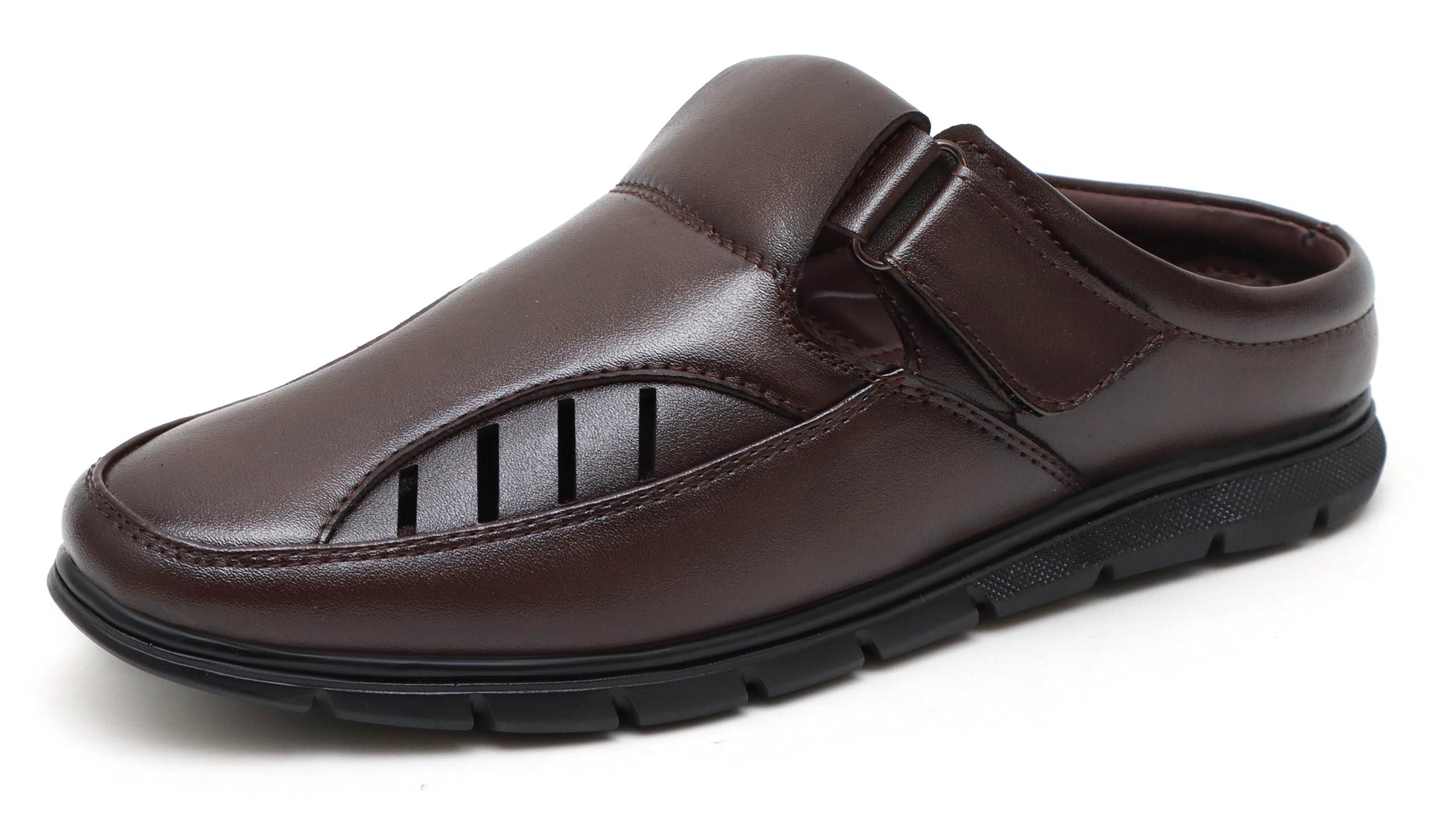 BRUTE Brown Casual Slide Open Sandals Backless for Men - 10 UK