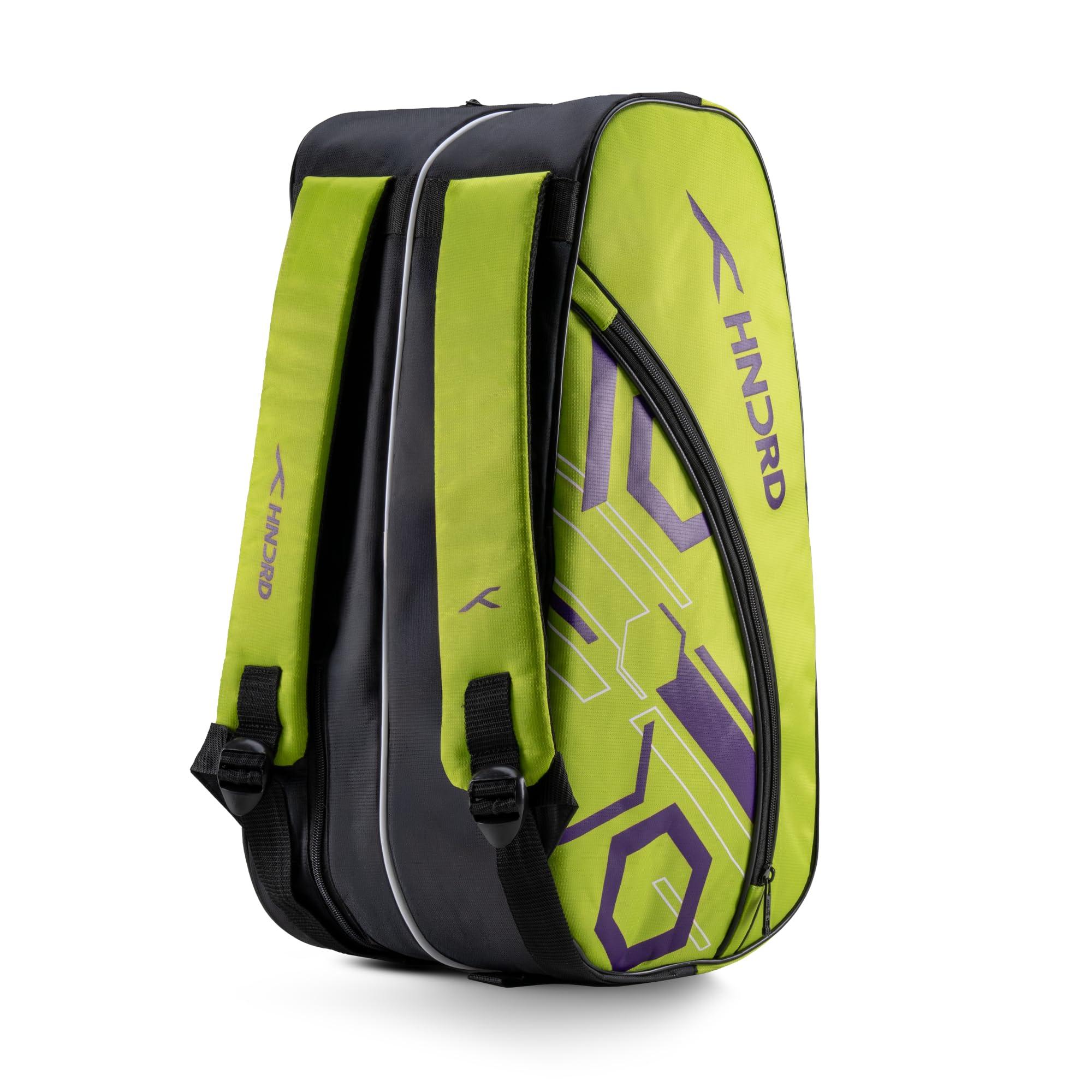 Hundred Pickle Pack Pickleball Kit Bag | Spacious Paddle Sports Kit Bag with Large Compartment for Paddles, Shoes & Gear – Ideal for Sports, Gym & Travel | Unisex Design (Neon Green)