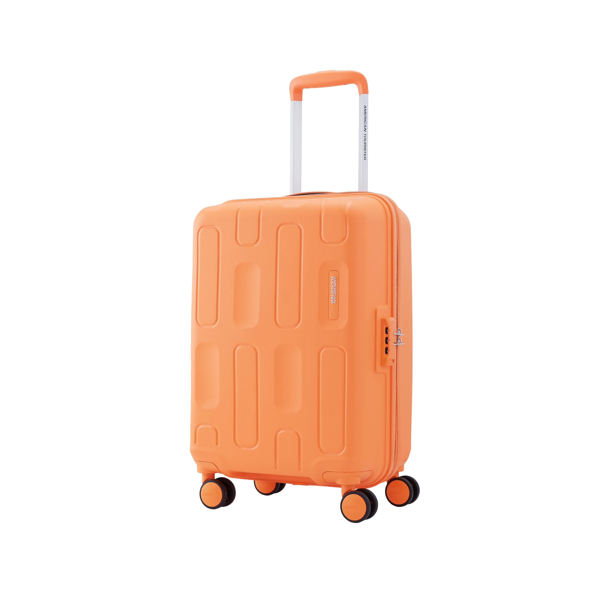 American Tourister Ivy 2.0|Small Size Cabin Trolley Bag (55 cm)|360° 8 Wheel Spinner Travel Luggage|Hard Case Polypropylene (PP) Suitcase|Combination Lock|Tan Orange