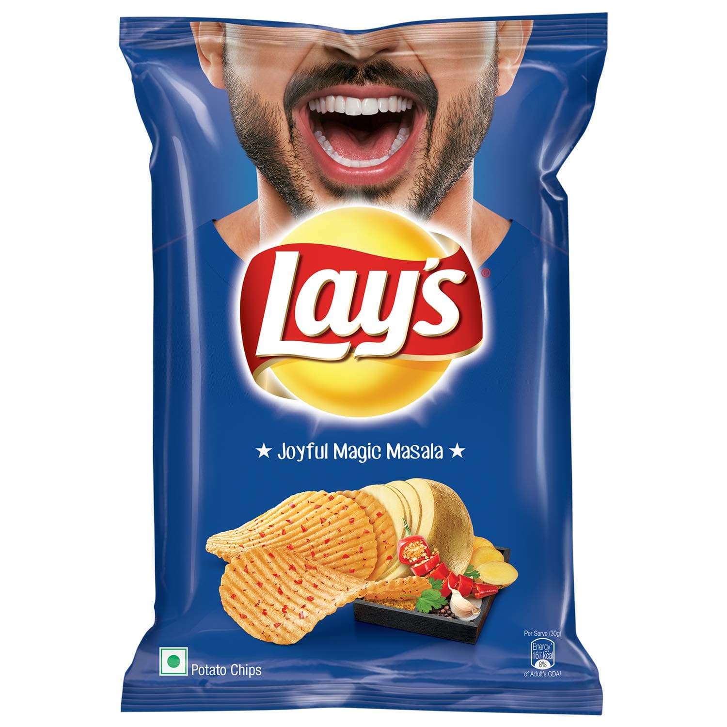 Lay's Potato Chips India's Magic Masala Party Pack, 167 Gram Pack