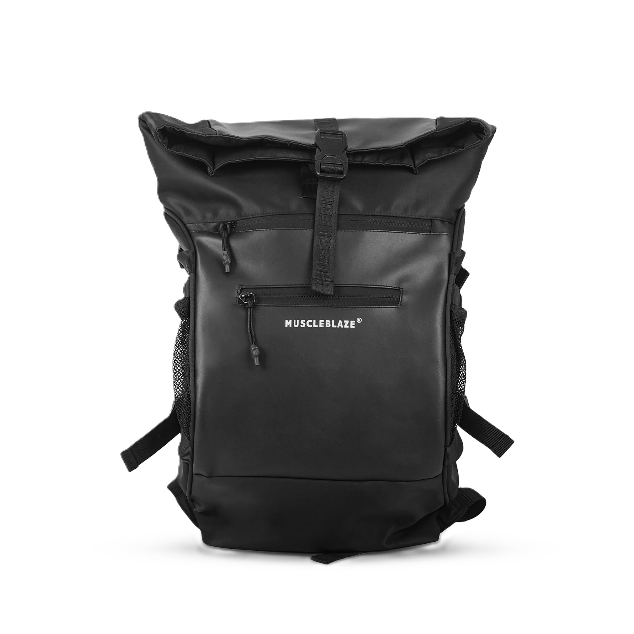 MuscleBlaze Pro Gym Backpack, Black, 30L