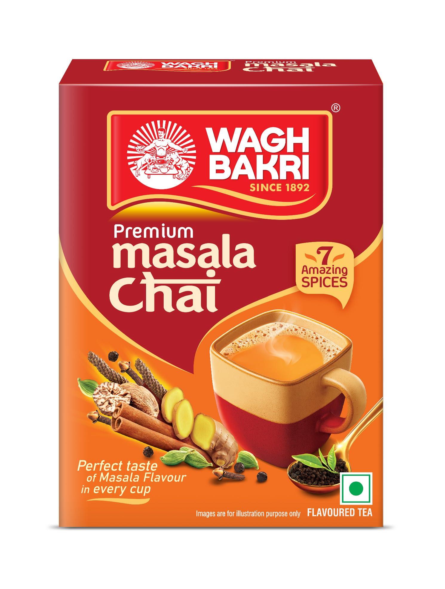Wagh Bakri Premium Spiced Tea | With 7 Refreshing Spices |250 Gram, Black Tea