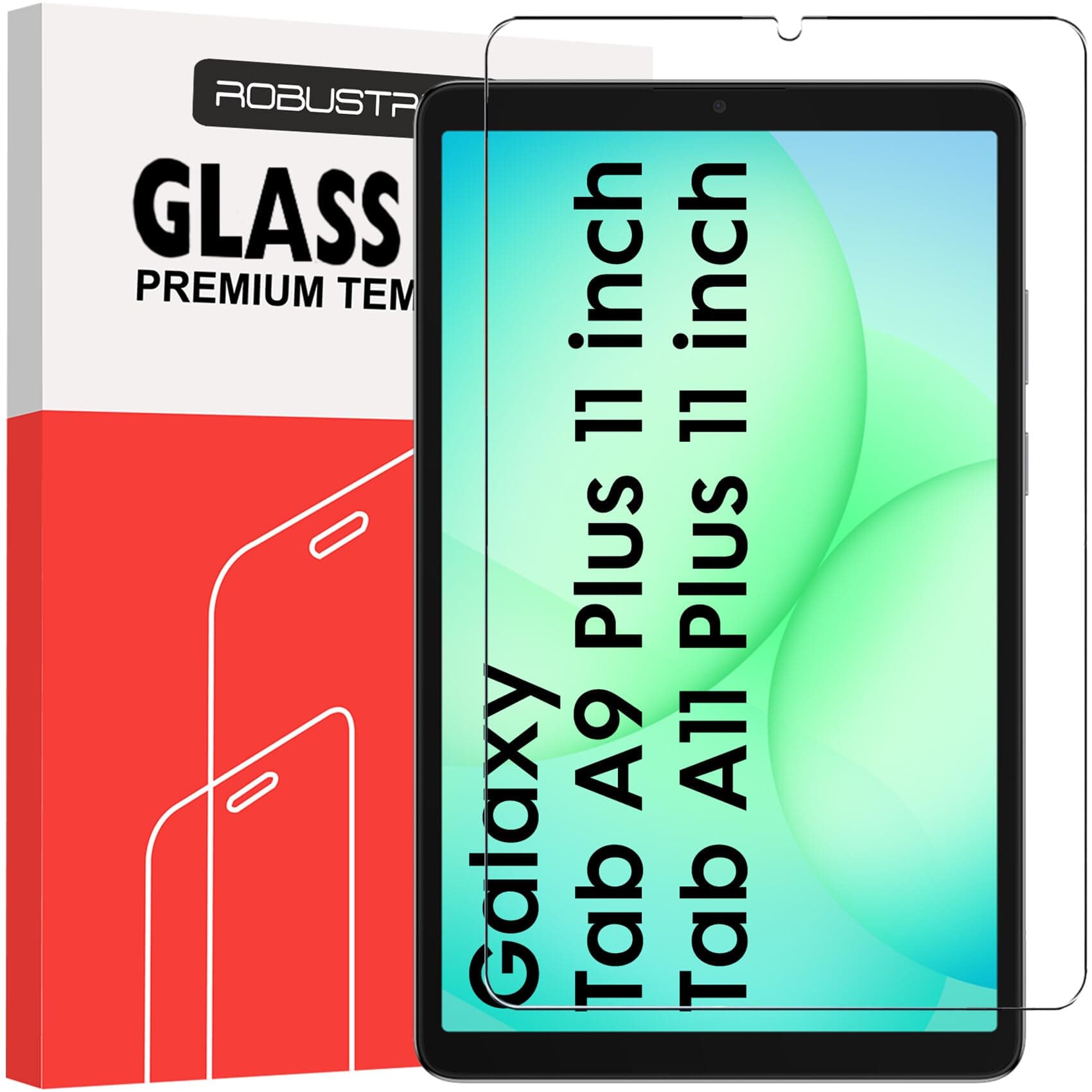 Robustrion Tempered Glass for Samsung Tab A11 Plus/Tab A9 Plus 11",1 Pack