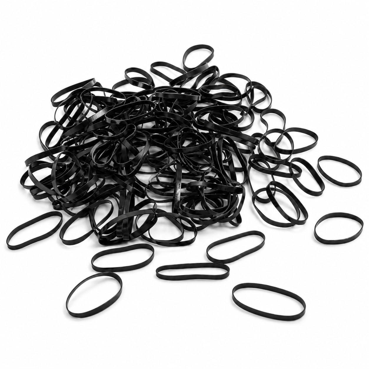 Pack of 40 Small Elastics Stretchy Hair Tie Ponytail Hair Rubber Band Holder for Women (Black) (pack of 40)