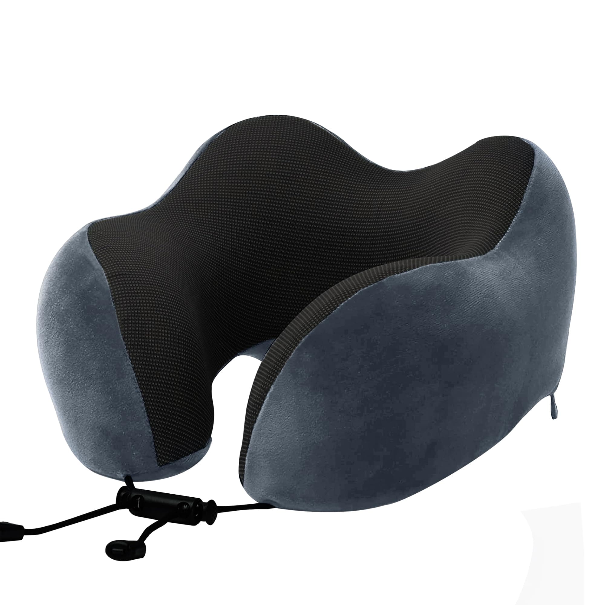 Billebon Premium Neck Pillow for Travelling Airplane Travel Pillow Comfortable Head Rest Neck Holder Pillow (Grey Raised)