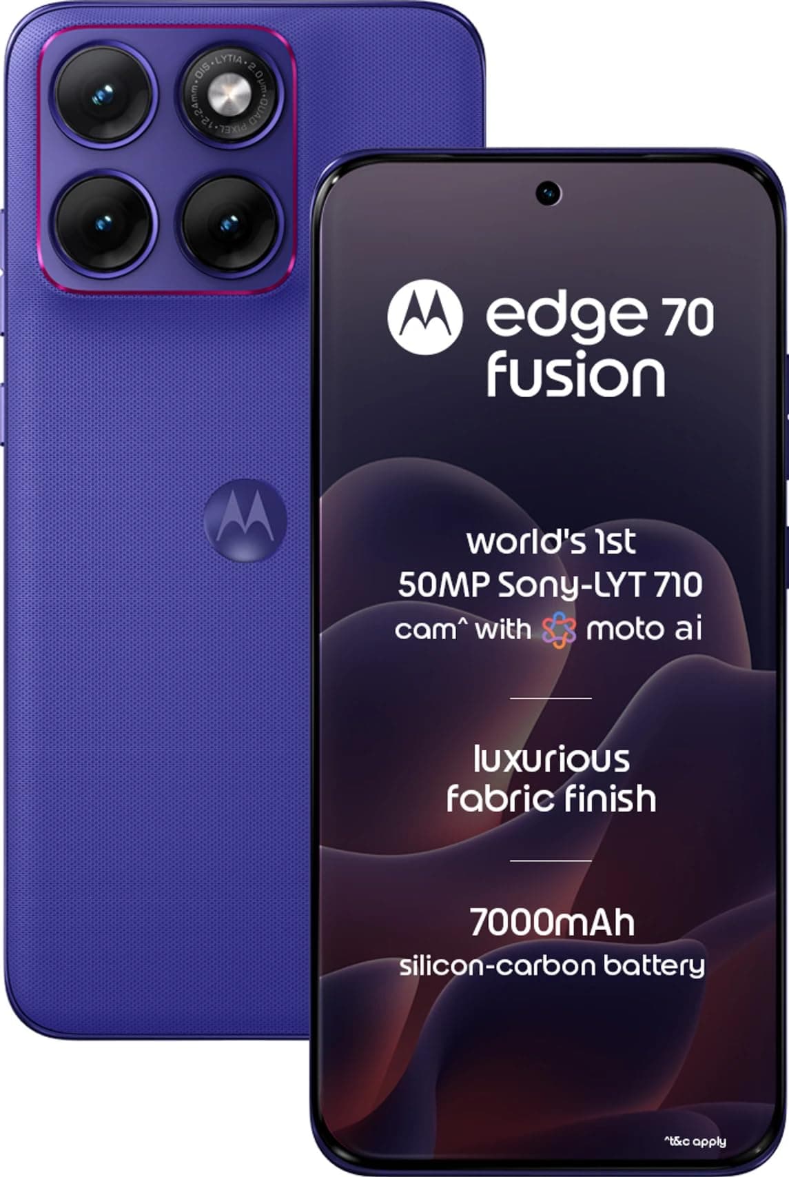 Motorola Edge 70 Fusion 5G (Pantone Orient Blue, 8GB RAM, 128GB Storage) | Snapdragon 7s Gen 4 | 50MP + 13MP Camera | 32MP Selfie Camera | 6.8-inch Display | 7000mAh Battery | 68W TurboPower Charging