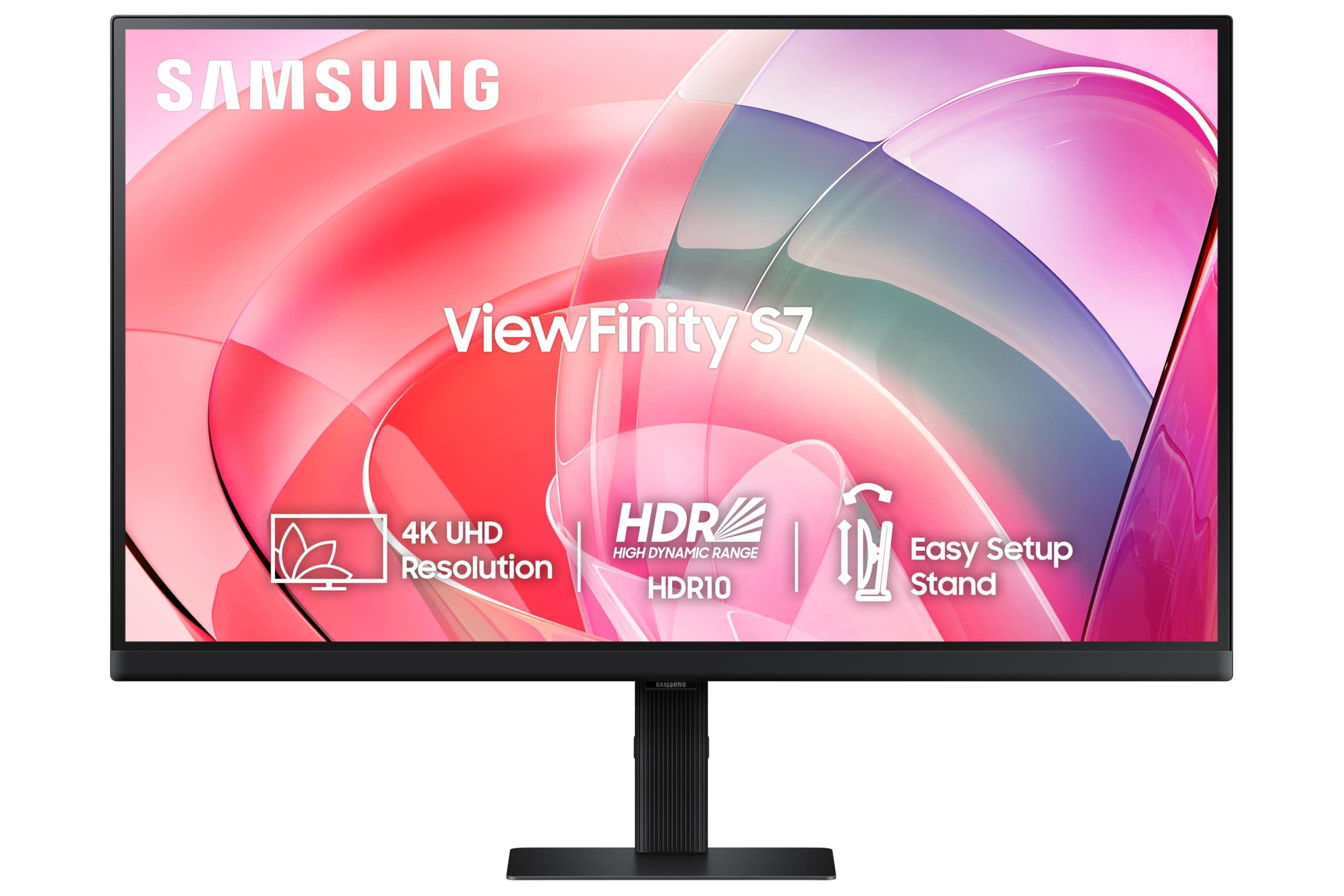 Samsung 27" (68.47cm) UHD Monitor|4K 3840 x 2160|IPS Panel|1.07 Billion Colors|Ports-HDMI,DP,Headphone|PIP|PBP|HDR10|Eye Care Technology|LS27D700EAWXXL|Black