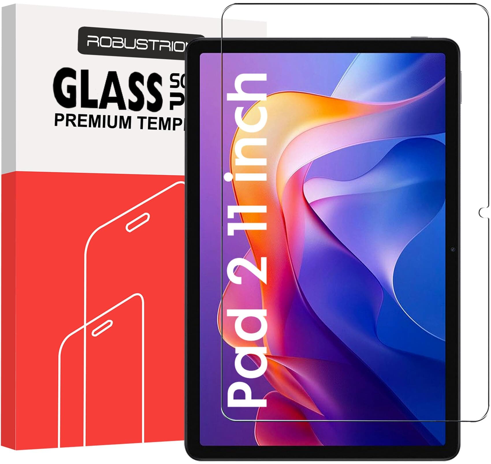 Robustrion Tempered Glass for Redmi Pad 2 11 inch Screen Protector, 1 Pack