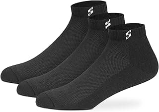 Supersox Ankle Length Sports Socks for Man | Half Terry Cushioned Cotton | Anti-Odour & Antibacterial | Breathable & Moisture Absorbent | Running, Gym & Sneaker | Pack of 3