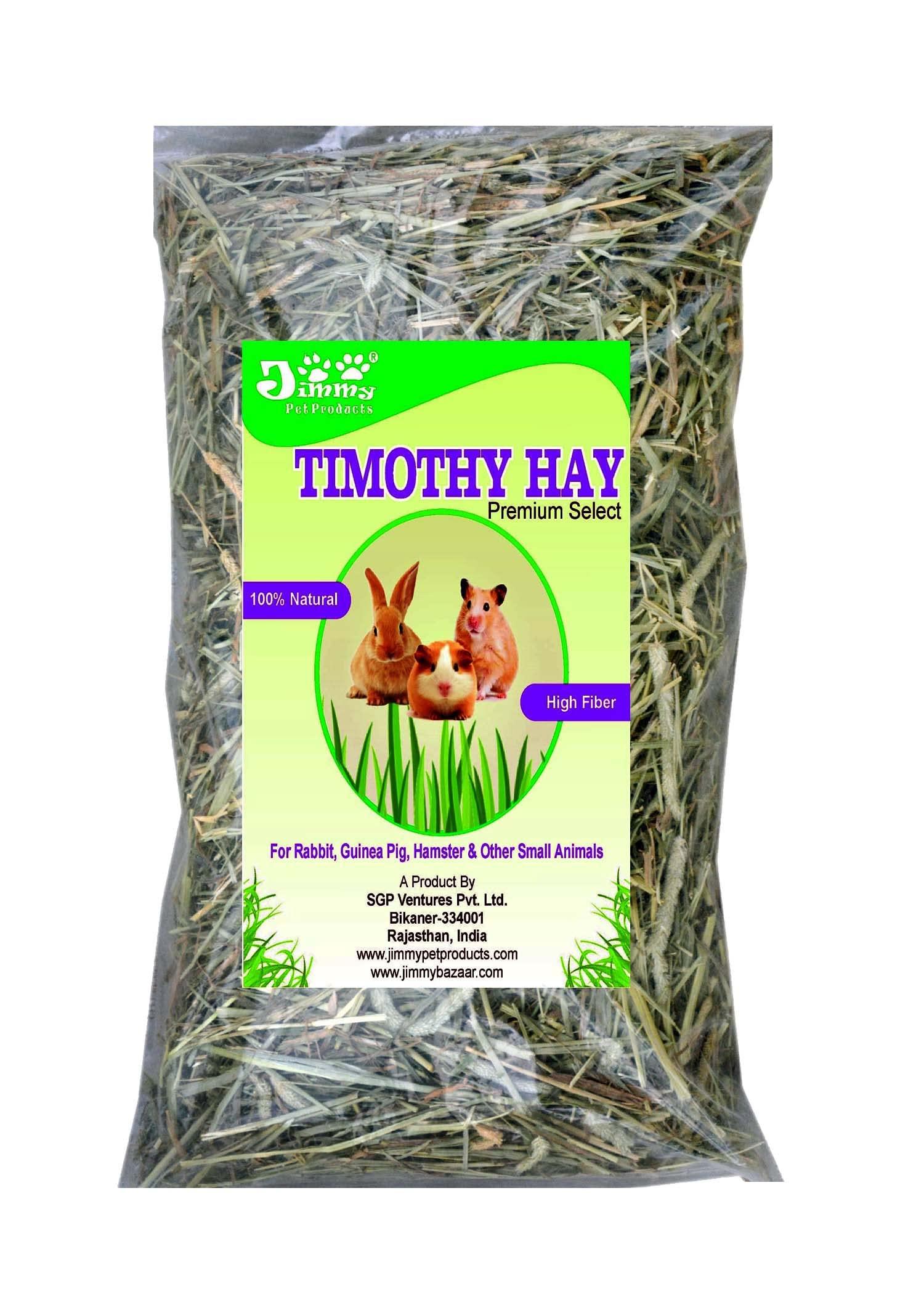 Jimmy Pet Products Timothy Hay for Rabbit Hay Guinea Pig & Hamster High Fiber (200 Gm),All Life Stages