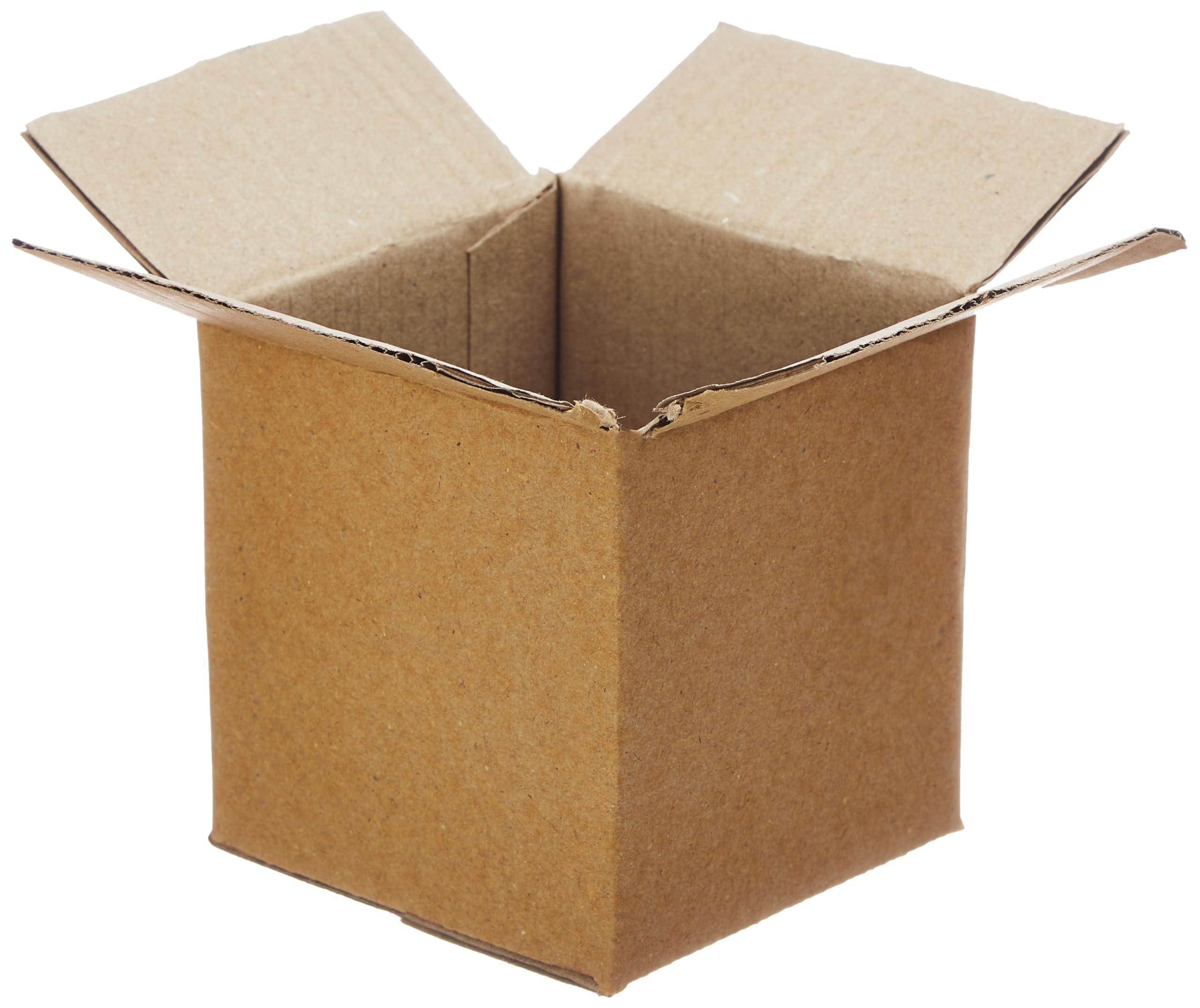 BonKaso 3 Ply Corrugated Boxes for Packaging | 4"x4"x4" (Pack of 100) | Brown Cardboard Packing Box for Shipping, Moving & Storage | Cartons for Courier & Goods Transportation