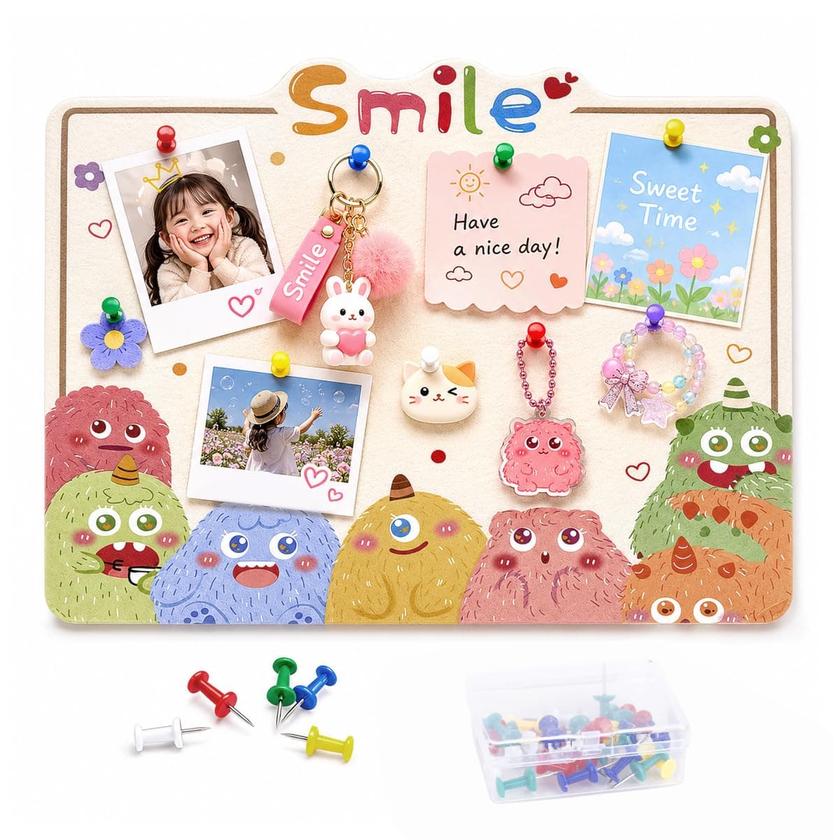 Climberty Felt Bulletin Board 60×80cm Pinboard for Kids Room Notes