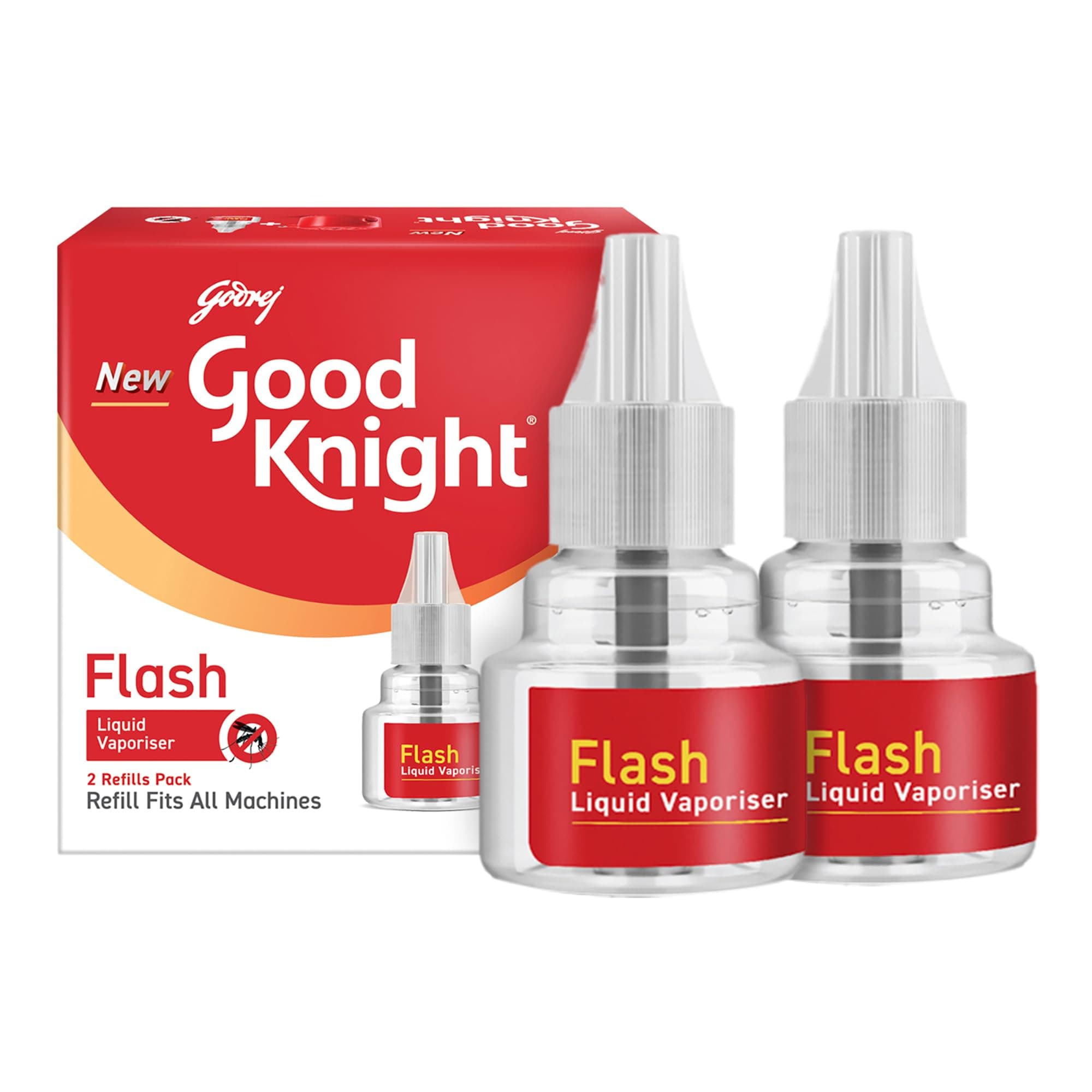 Good Knight Flash Liquid Vaporiser Pack Of 2 (45ml Each) | 2x Faster Than Before | Mosquito Repellent Refill | India s Most Powerful Liquid Vaporizer