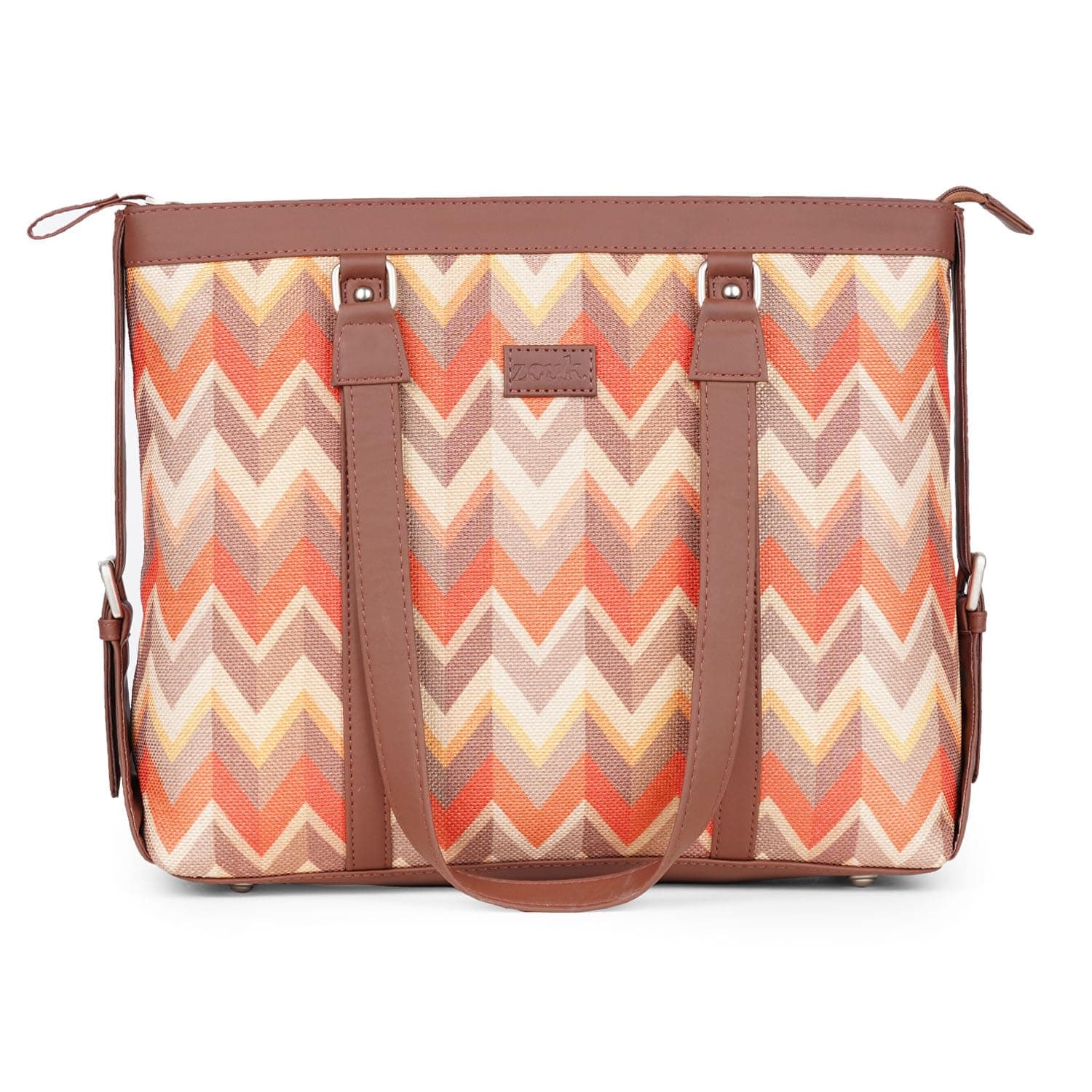 ZOUK Office Bag | Stylish Bags for Office Use | Laptop Bag 15.6 inch | Stylish Tote for Office Use | Purse for Women | Vegan Leather Handbag | Daily & Travel Use | Tidal Wave
