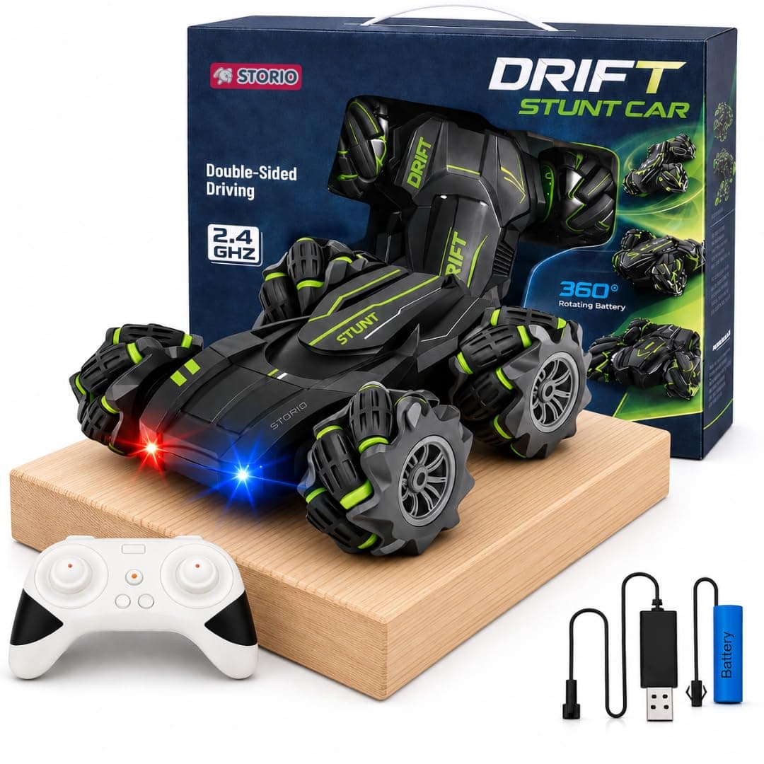 Storio RC Car 4x4 Drifting Car for Kids & Adult | Remote Control Car Toy | High Speed Remote Racing Cars for Boys 7-14 Years | Double Sided Driving | 360° Rotation