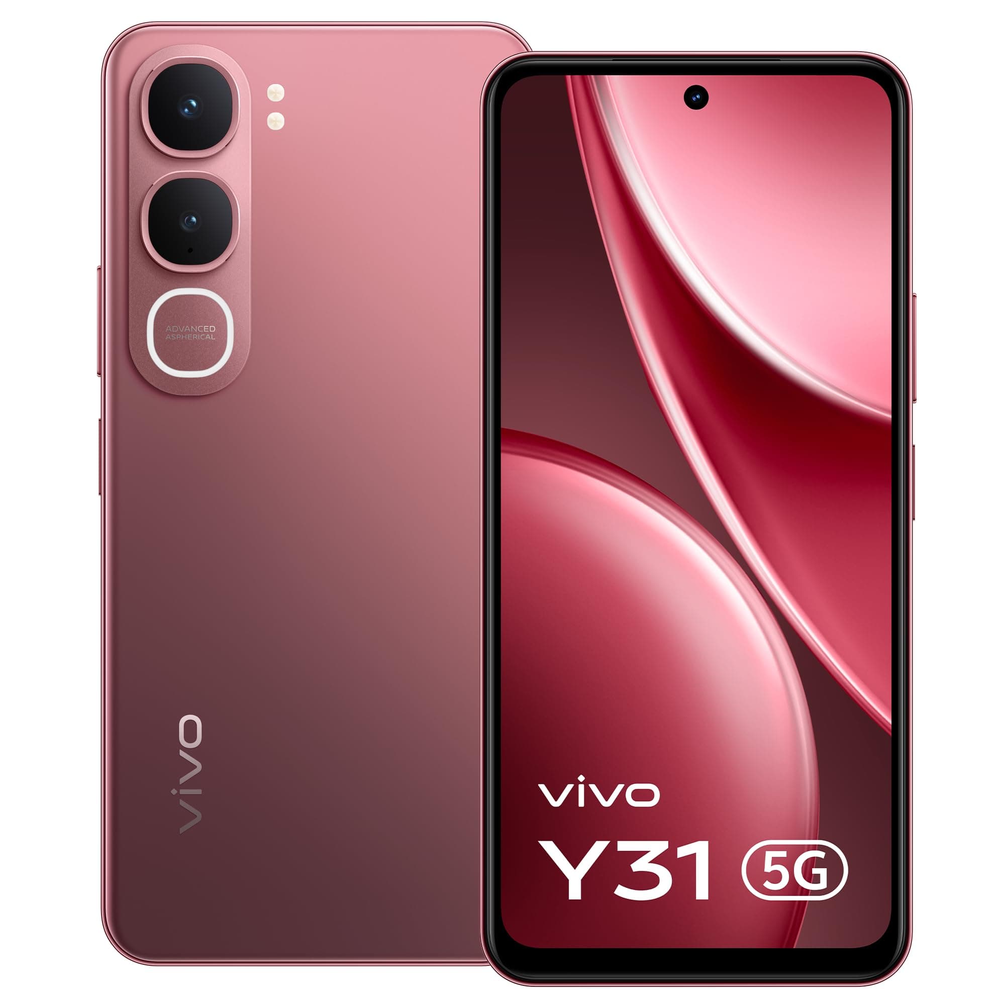 vivo Y31 5G (Blush Red, 6GB RAM, 128GB Storage) with No Cost EMI/Additional Exchange Offers