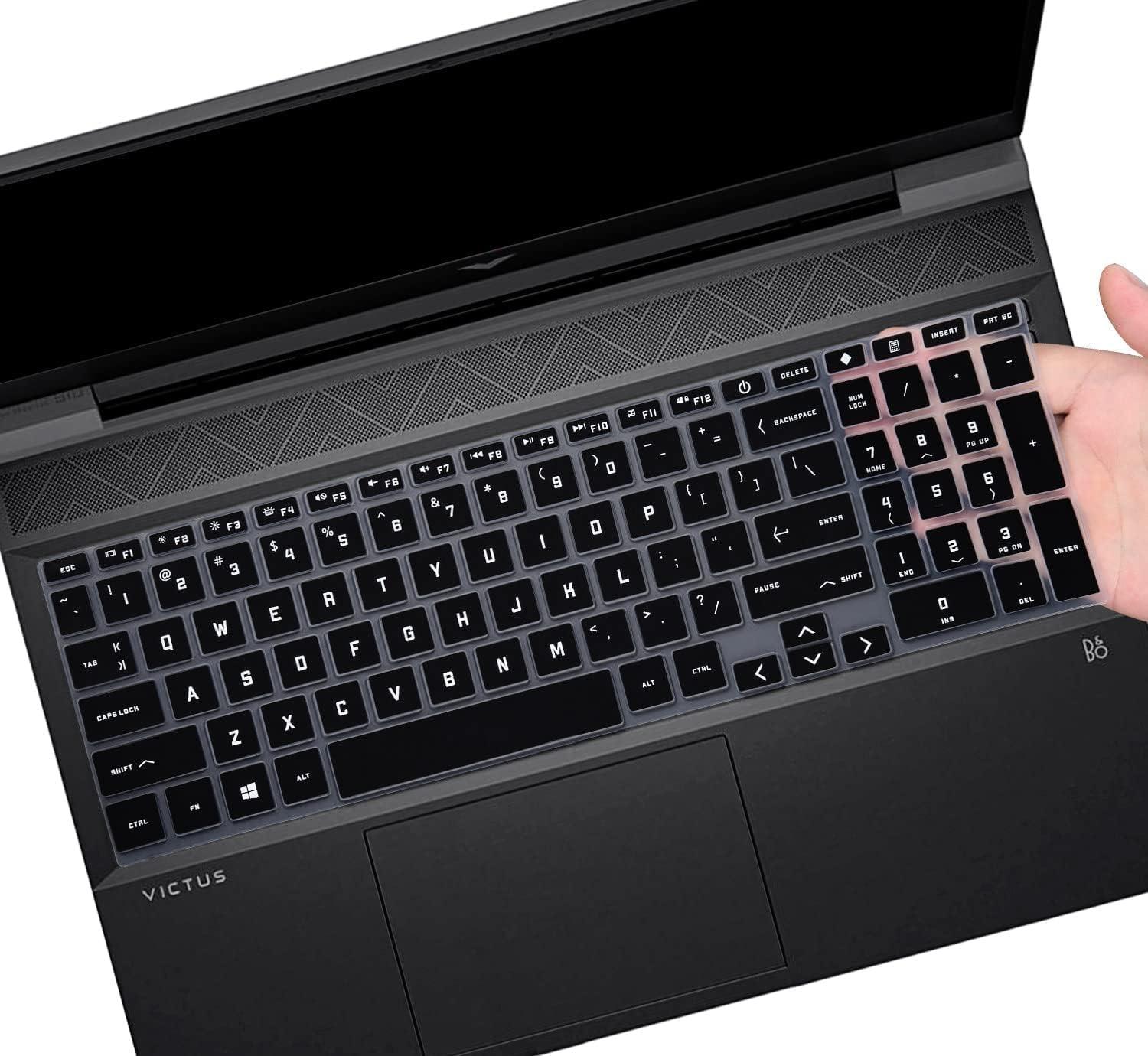 RAYA Silicone Keyboard Cover Protector for 2026-2023 HP Victus 15 [ 15-FA 15-FB Series ] (15.6 inch) & HP Victus 16 (16.1 inch) Gaming Laptops (Black)