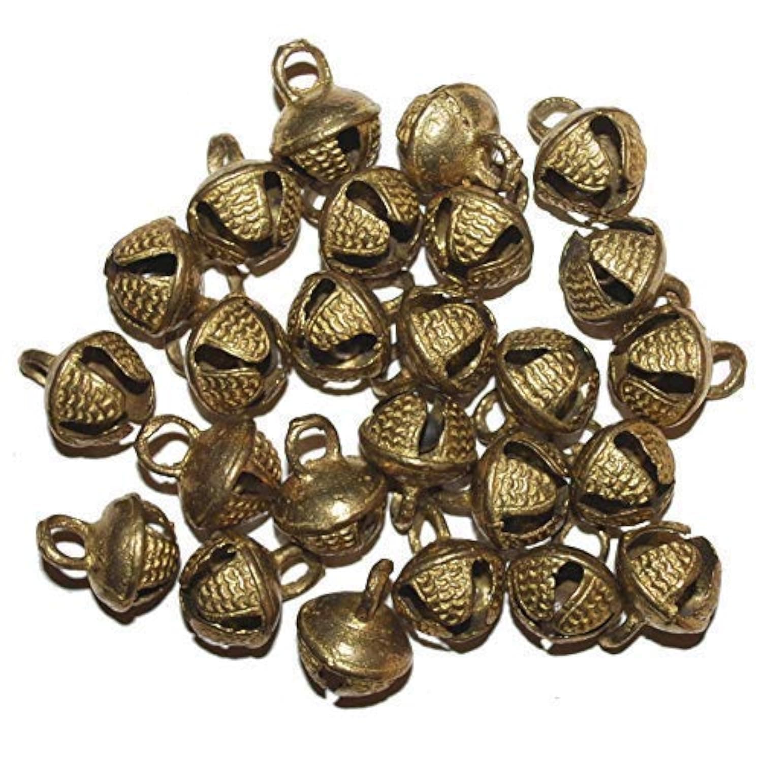 UAPAN Brass Ghungroo Ankle Bells Loose Beads (100 Nos)