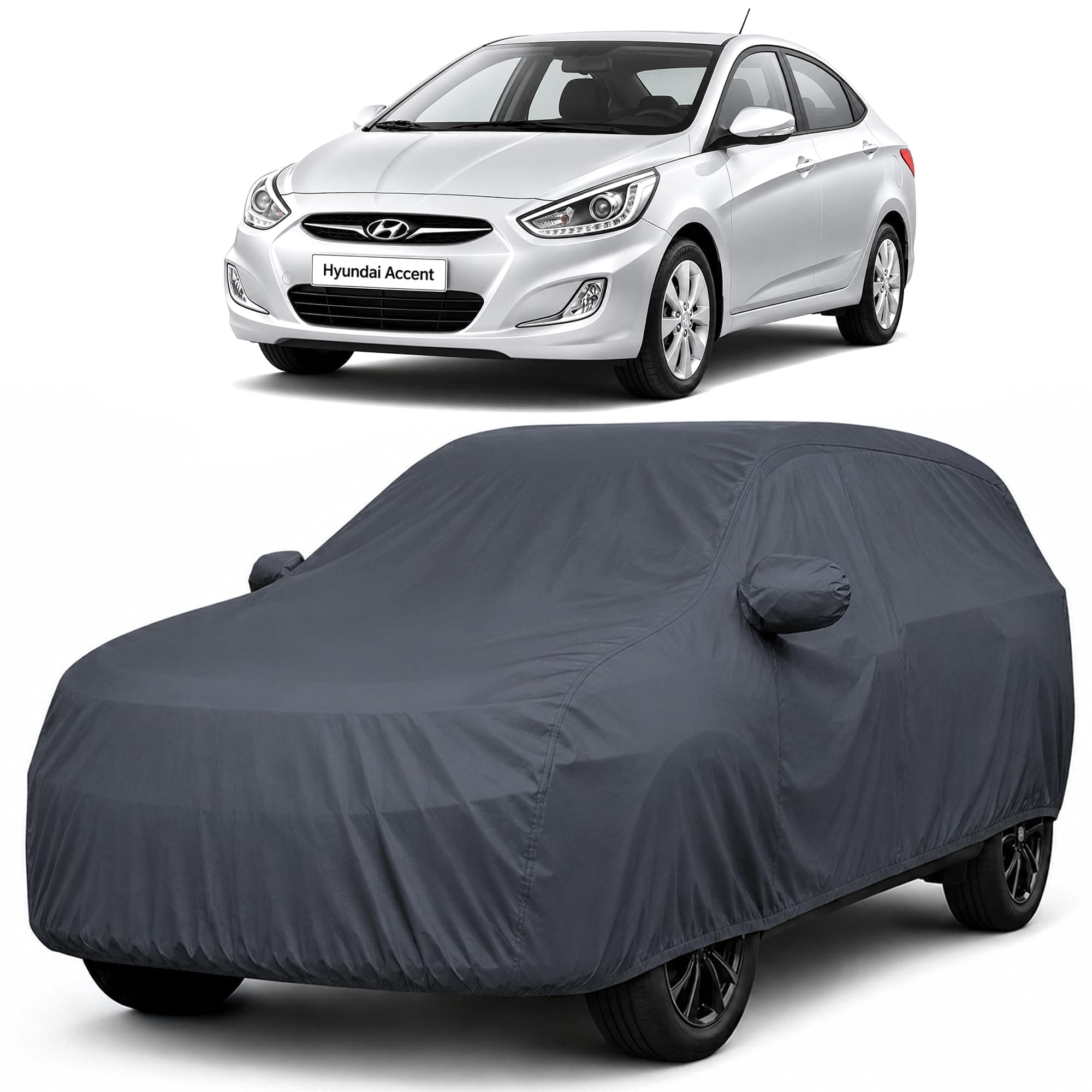 Autofact Car Body Cover Compatible with Hyundai Elantra 2012-2015 | Custom Fit Car Cover |100% Waterproof | Triple-Stitched Lightweight Fabric | Dustproof | Indoor & Outdoor Use | Elastic Bottom