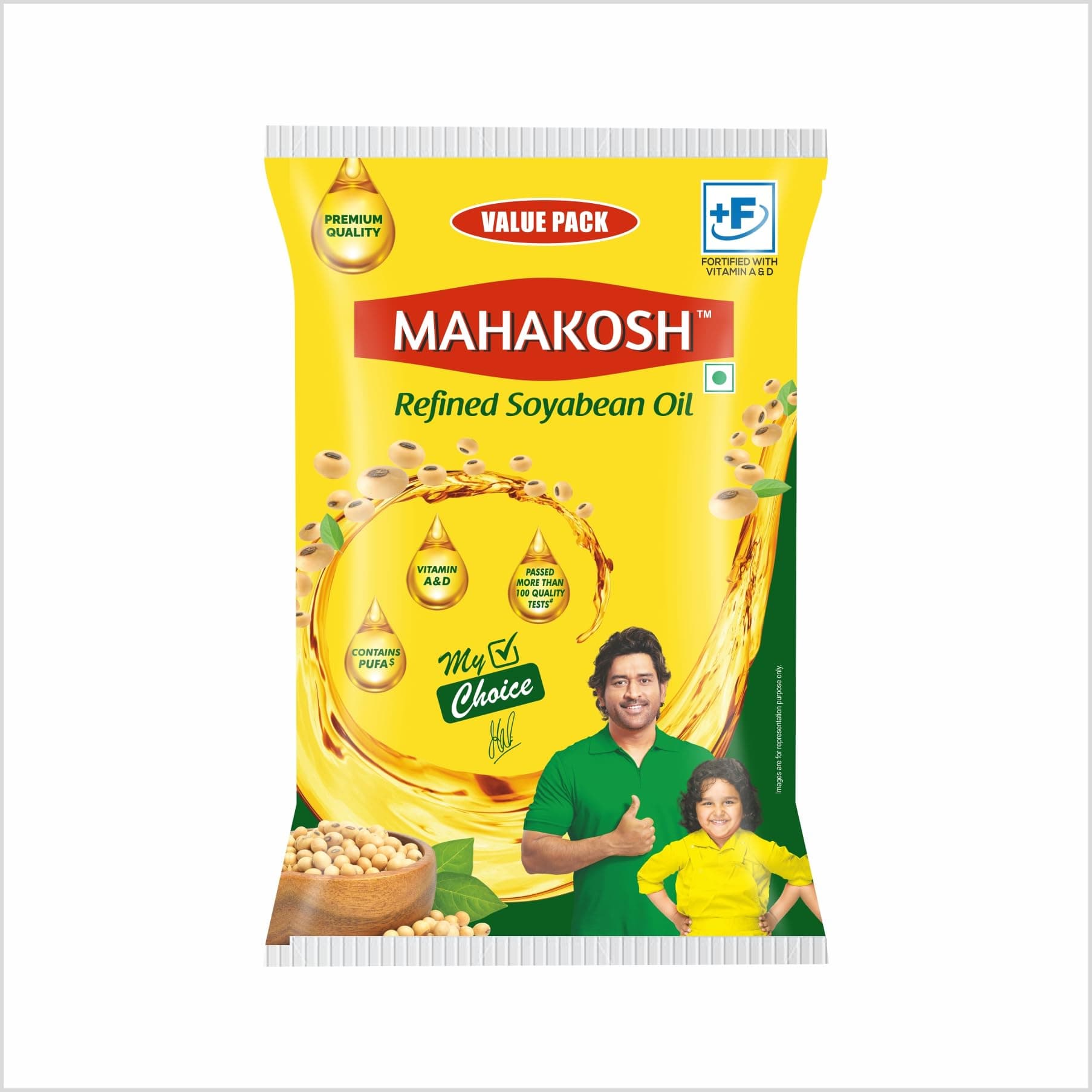 Mahakosh Refined Soyabean Oil 770/750 G Pouch (Weight May Vary)