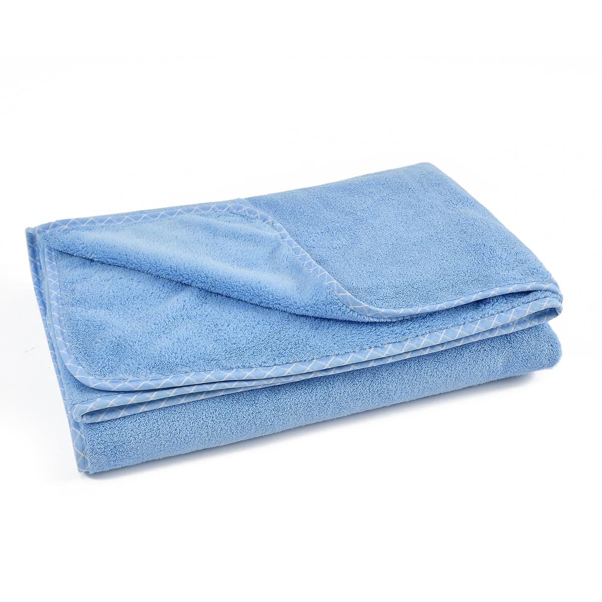UrbanLeaf Microfiber Large Bath Towel | Quick Dry Super Absorbent - Bath Towel for Men and Women | Blue | Towel for Bath, Travel, Gym, Beach, Pool, and Yoga (70 X 140 CMs)