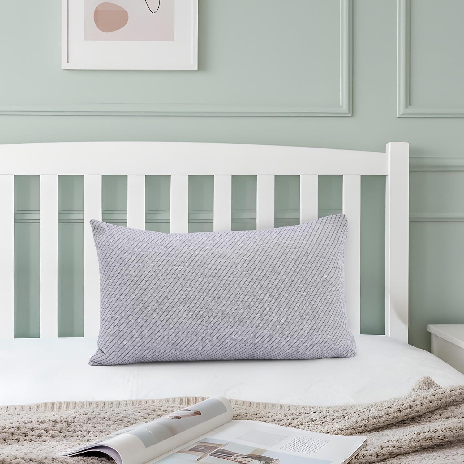 Wakefit Sleeping Pillow with Adjustable Height | Standard Size | 27x16 Inch | Soft & Fluffy Siliconized Hollow Fibre Fill, Knitted Fabric Cover with Zipper Closure, Free Extra Filling - Light Grey