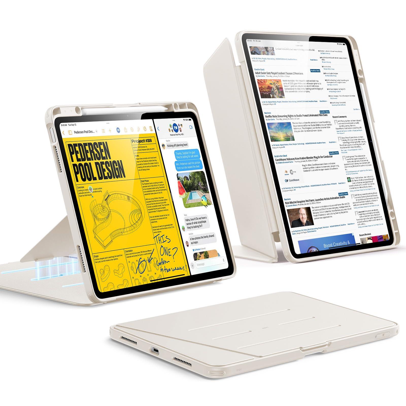 ESR for iPad Air 13 Inch Case M4/M3/M2, Flip Series, Starlight