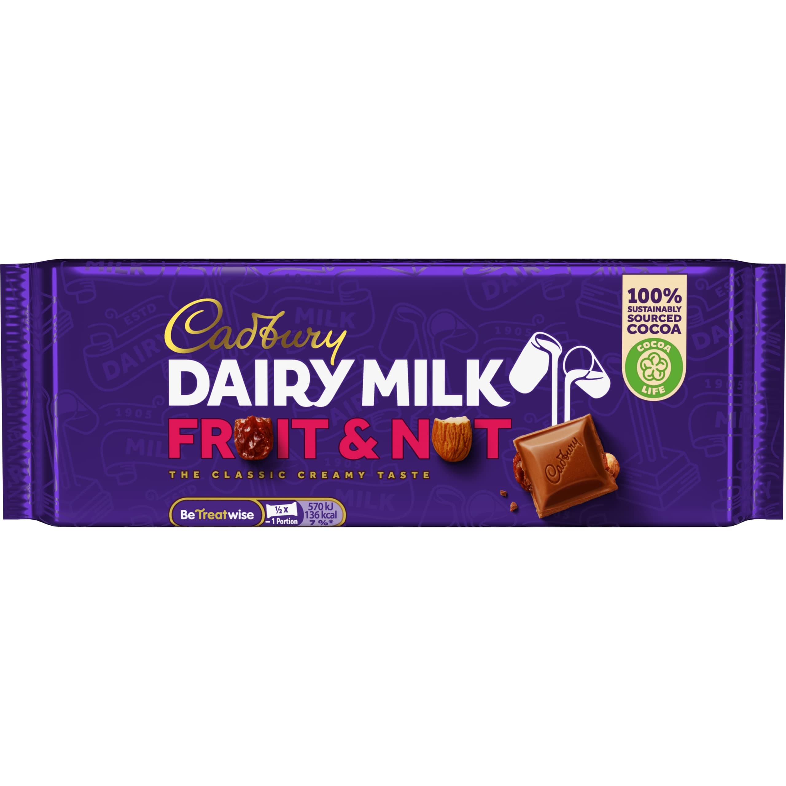 Cadbury Dairy Milk Fruit & Nut, 200 Gram