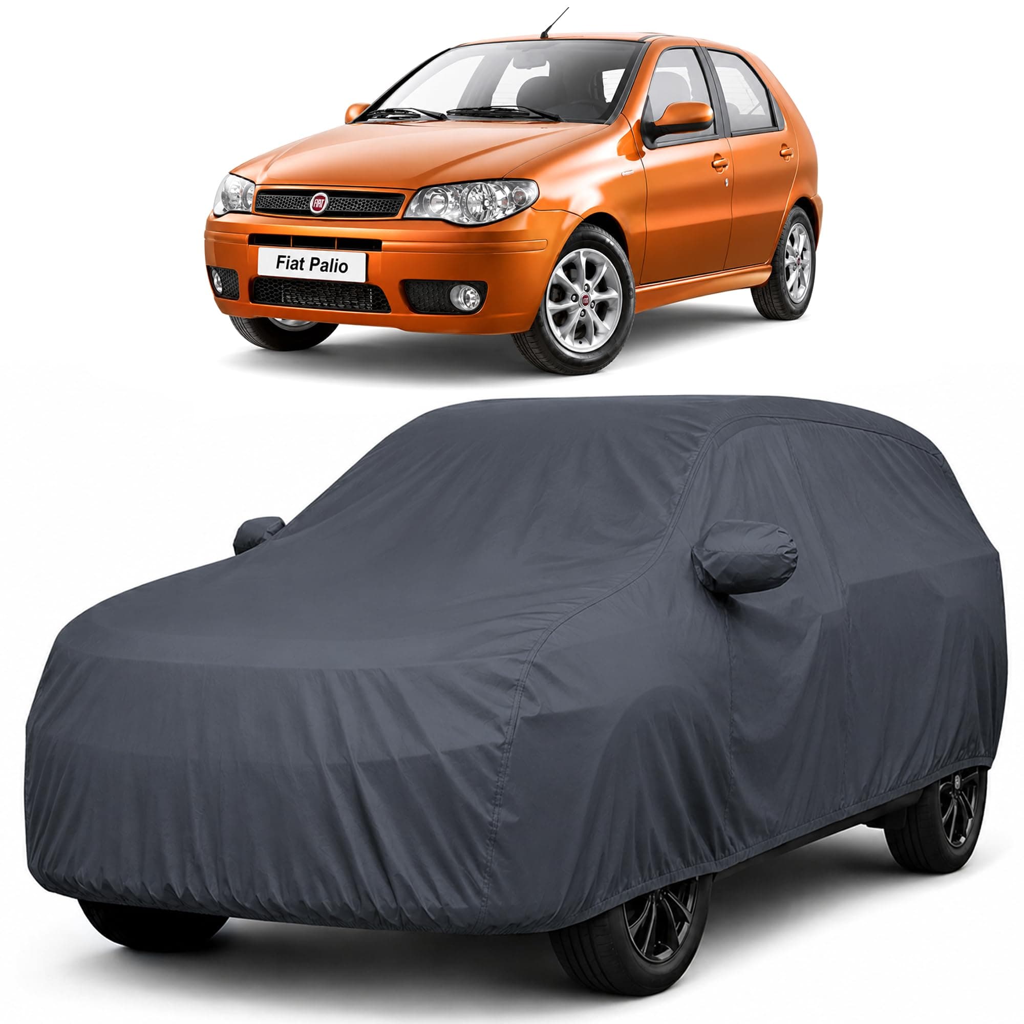 Autofact Car Body Cover Compatible with Palio | Custom Fit Car Cover |100% Waterproof | Triple-Stitched Lightweight Fabric | Dustproof | Indoor & Outdoor Use | Elastic Bottom