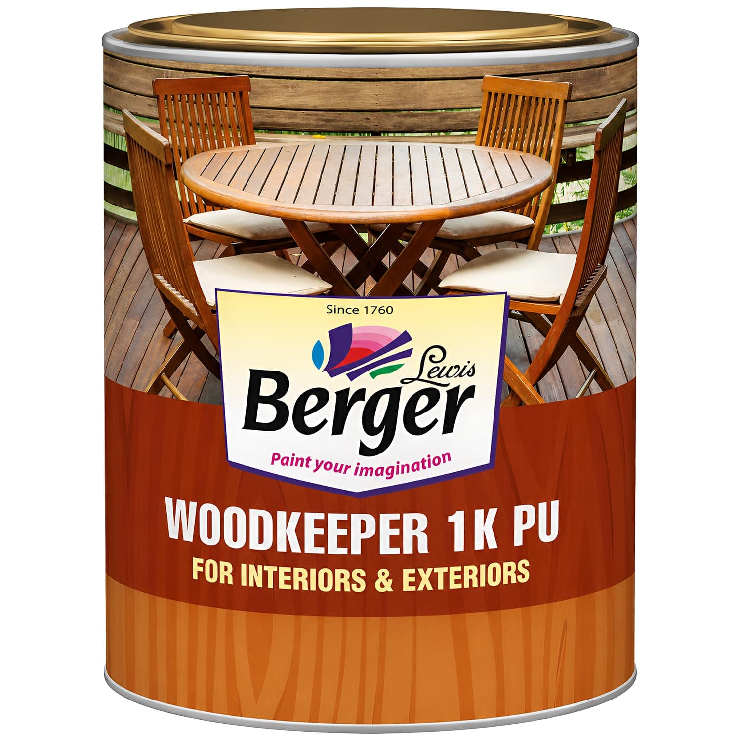 Berger Wood Keeper 1k PU Polish Wood-Care & Protection with Matt and Gloss Finish Cleans & Restores Shine Furniture Scratch Stain Cleaner Shiner for Home Interior Exterior (Pack of 1, 500ml)