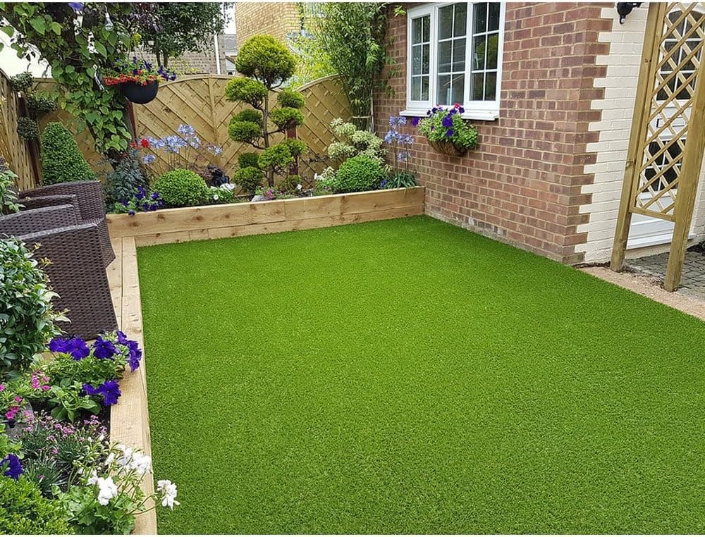 PL Homes Artificial Green Grass Carpet Mat for Balcony Floor, Lawn, Terrace Door Entrance Mats - 5x7 feet