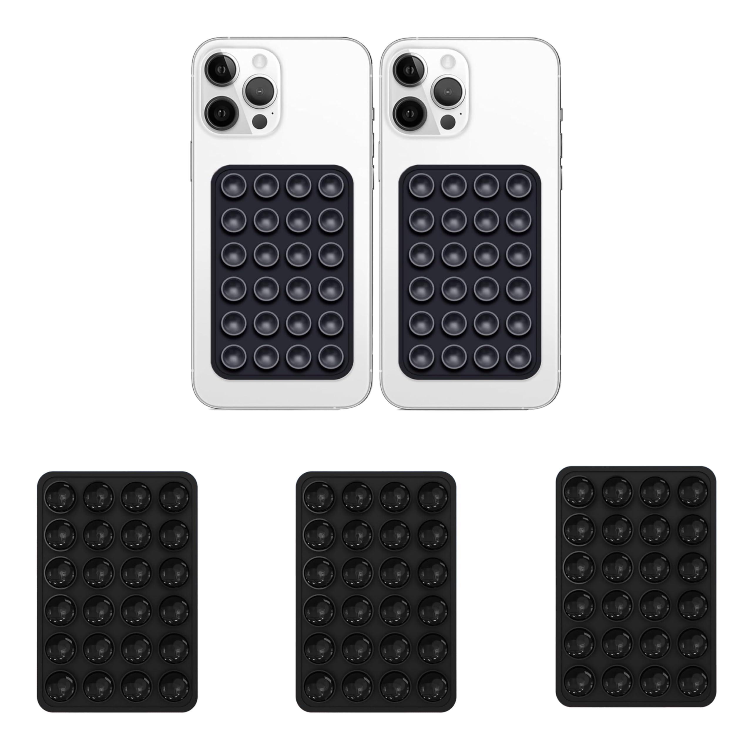 Like Star® Double Sided for Phone | Silicone Suction Adhesive for Phone Cover | Stick Ease Multi-Purpose Hands-Free Suction Phone Accessory | Strong Grip Holder for Mirror & Shower (Pack of 5)
