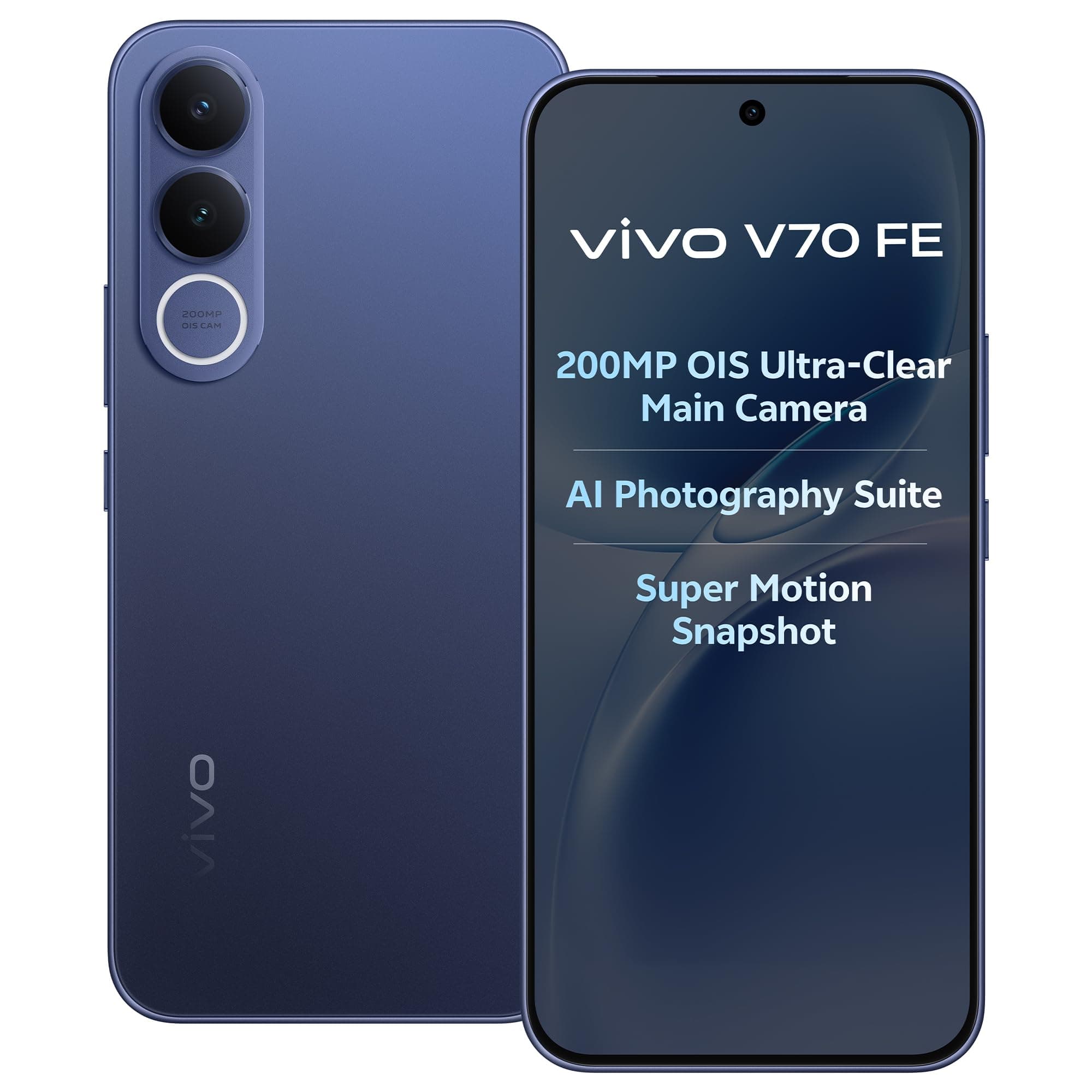 vivo V70 FE 5G (Monsoon Blue, 12GB RAM, 256GB Storage) with No Cost EMI/Additional Exchange Offers