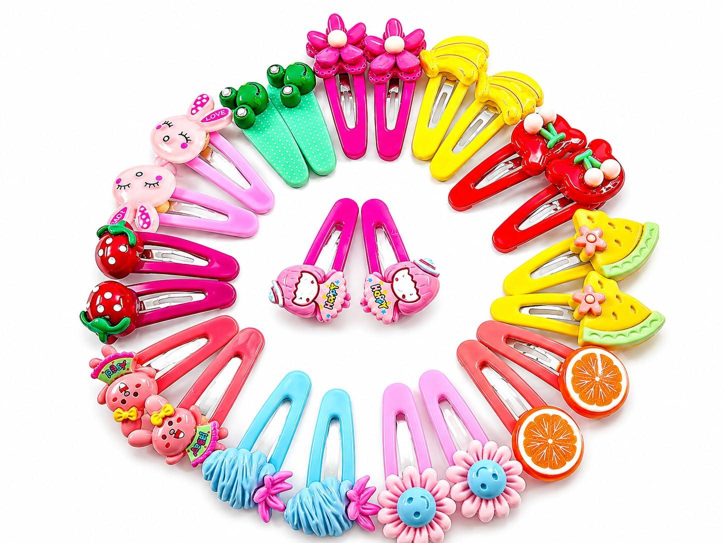 Soika Multicolor Tic-Tac Hair Clip For Baby Girls, Toddler Girls & Women Pack of 20 (BABY CLIP)