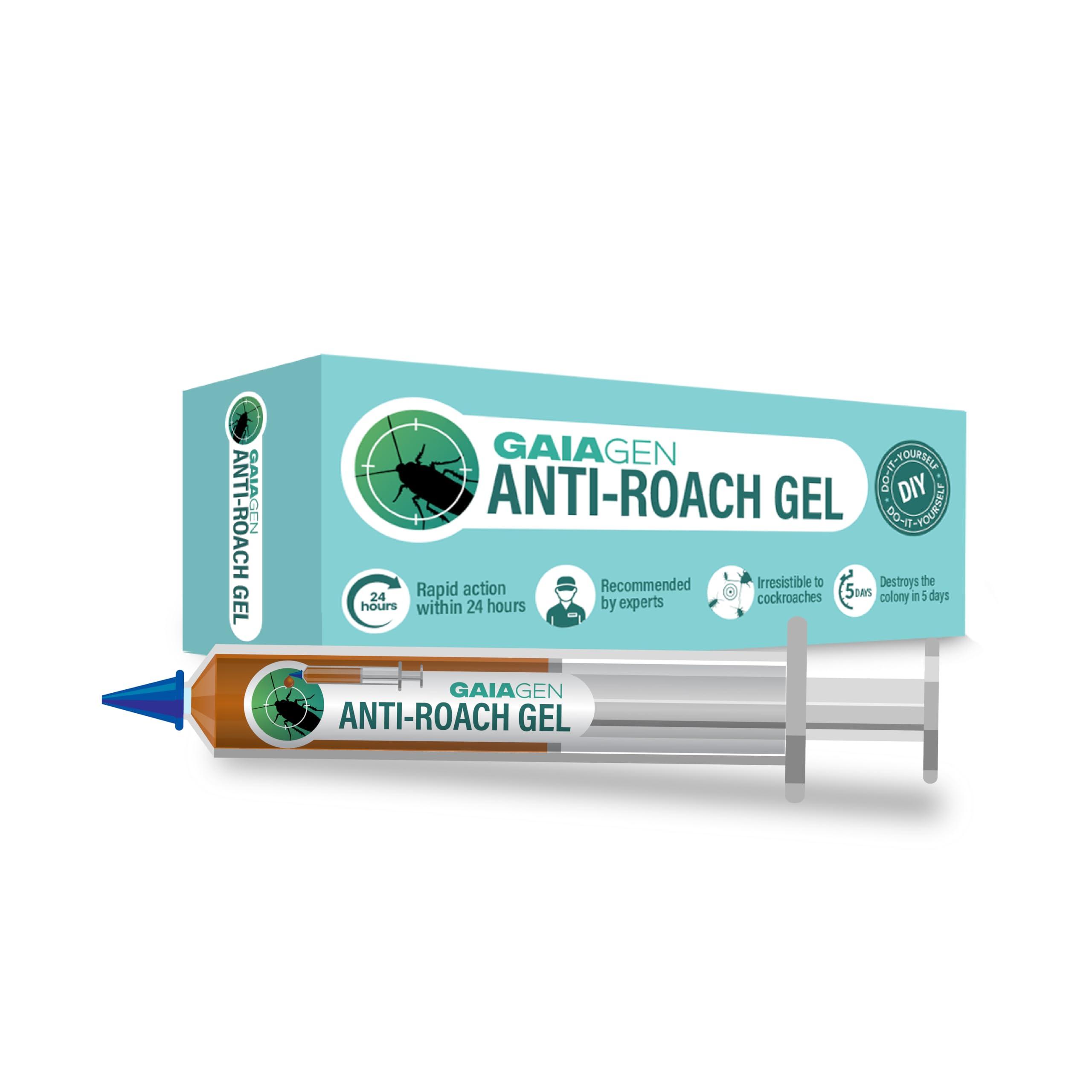 Gaiagen Anti-Roach Gel - Cockroach Exterminator Gel (35g) | Pest Control Grade | Works in 24 Hours | Eliminates Full Colony | Pack of 1