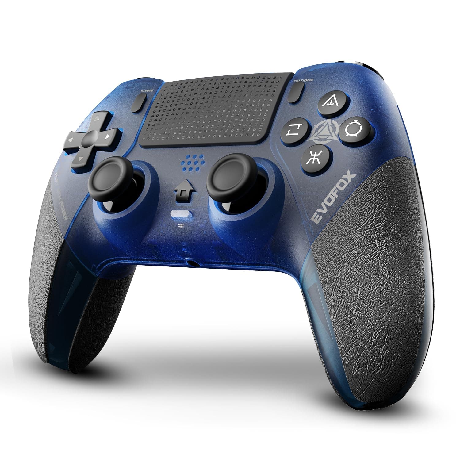 EvoFox Play 2 PS4 Controller & PS5 (PS4 Games only), Playstation 4 Controller Bluetooth & Wired with HallSense™ Magnetic Joysticks & Triggers, 1000Hz Polling, Touchpad, Built-in Speaker & 3.5mm Jack
