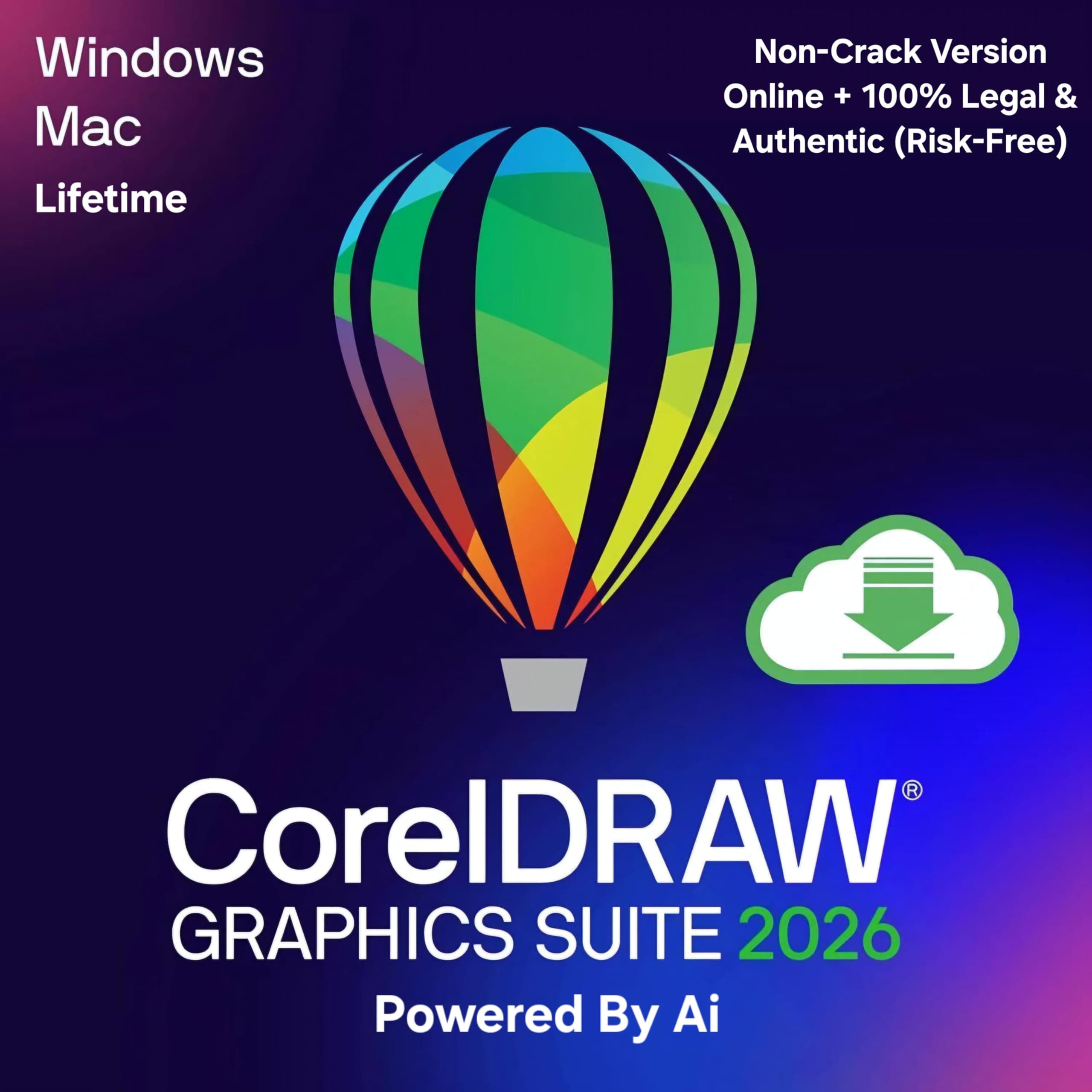 Corel Graphics Suite Draw 2026 (Latest 2026 Launch) – (100% Genuine Legal Version + Online Updates) Remote Installation for 1 System (Windows OR macOS (1 PC/Mac) | Lifetime Validity with Online Updates (No-Expiry)