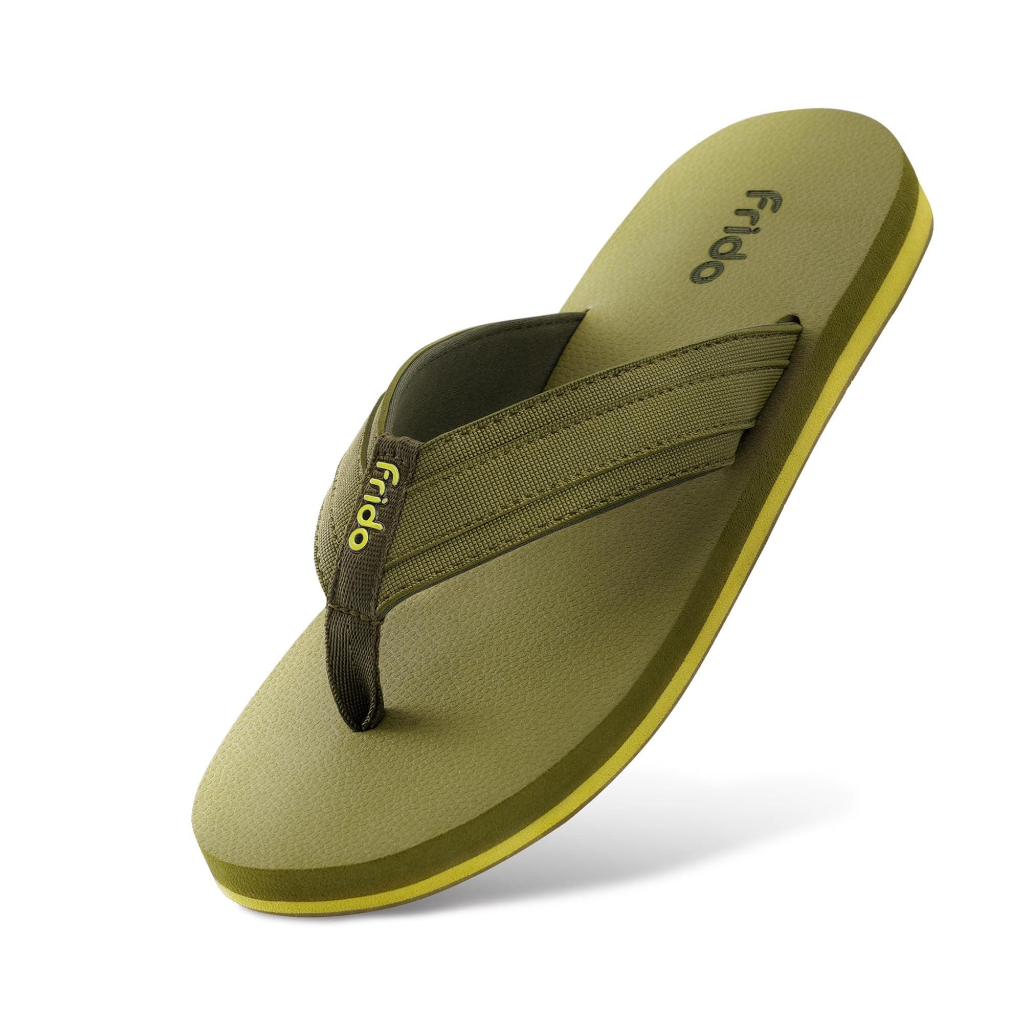 Frido Cloud Comfort Slippers for Women & Men | Orthopedic Soft Home Chappal - Unisex Slipper| House Slipper with Anti-Skid Sole for Home Use & Casual (UK-10), Olive Green