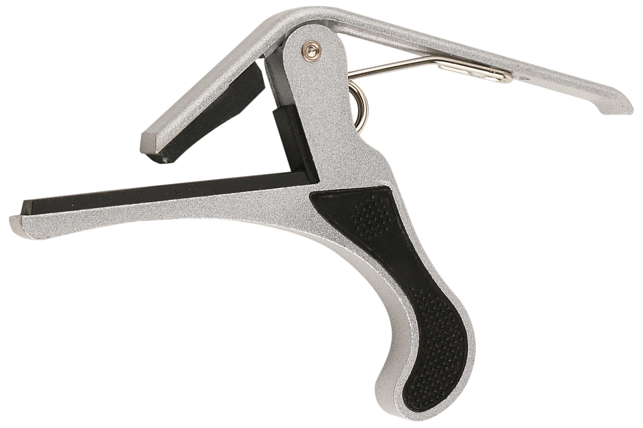 Juârez JRZ250 One Handed Trigger Guitar Metal Capo Quick Change for Ukulele, Electric and Acoustic Guitars, Silver