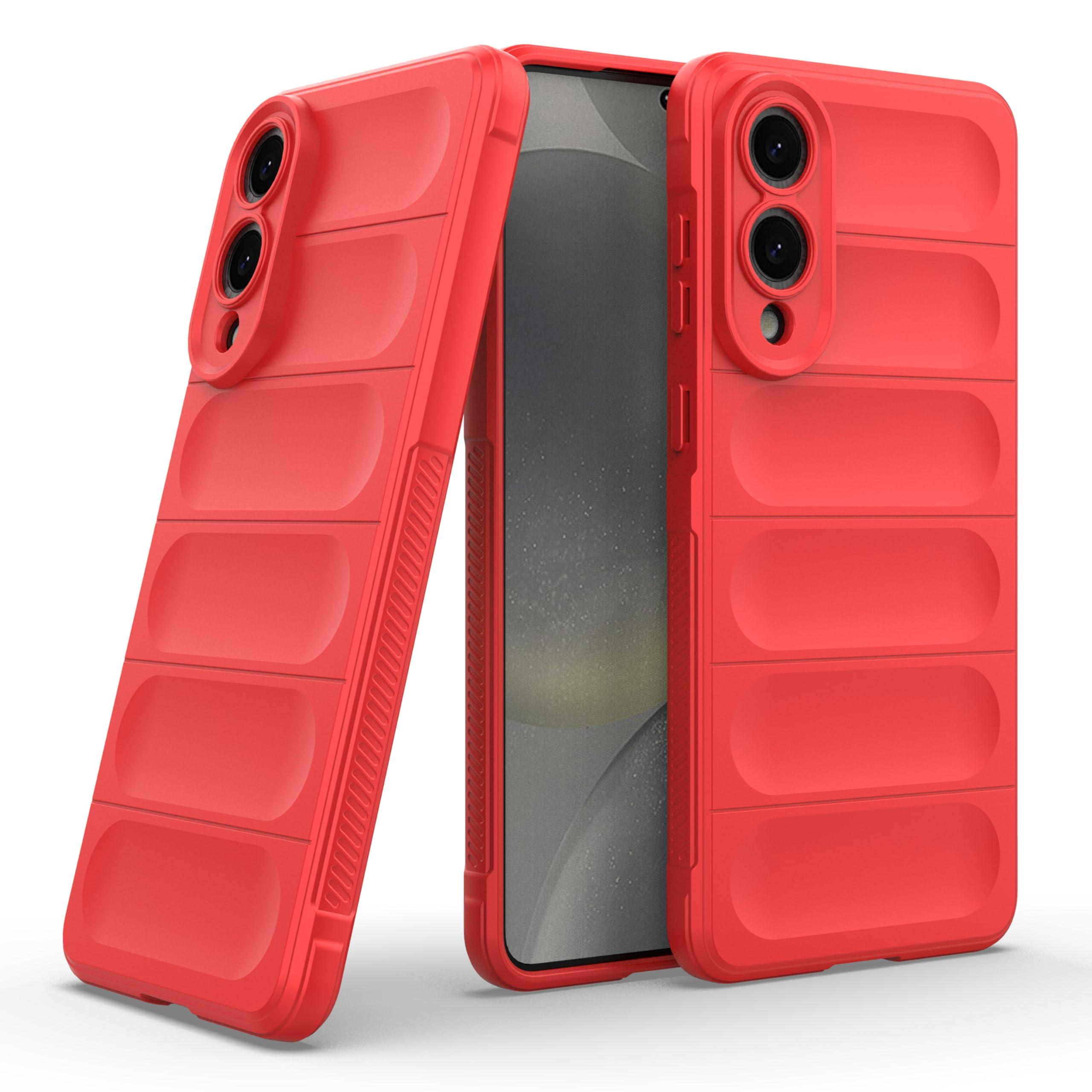 Zapcase Back Case Cover for Samsung Galaxy S25 Edge | Compatible for Samsung Galaxy S25 Edge Back Cover | Liquid Silicon Magic Case with Camera Protection | Red