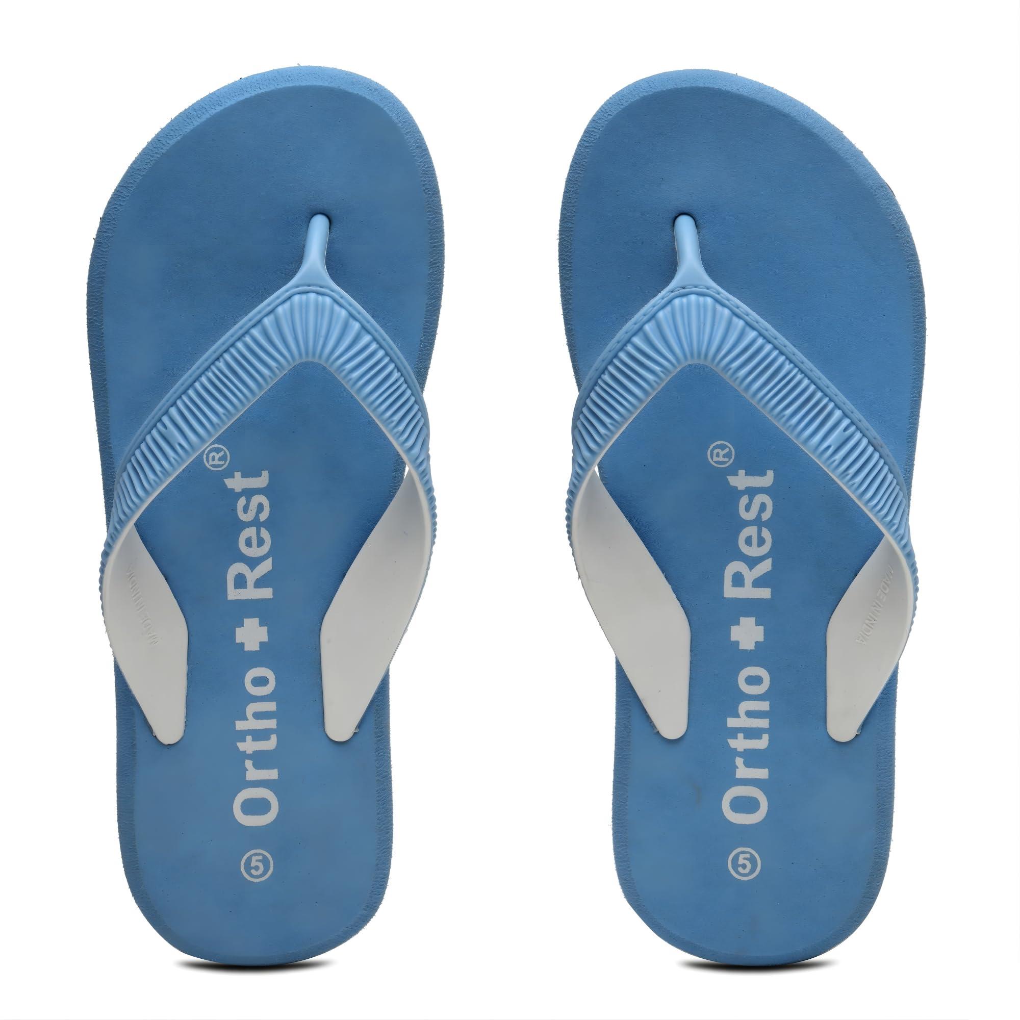 Ortho + Rest Doctor Slippers for Women Orthopedic Non Slip Lightweight Comfortable Flat Casual Stylish Dr Chappals and House Flip flops For Ladies and Girl’s
