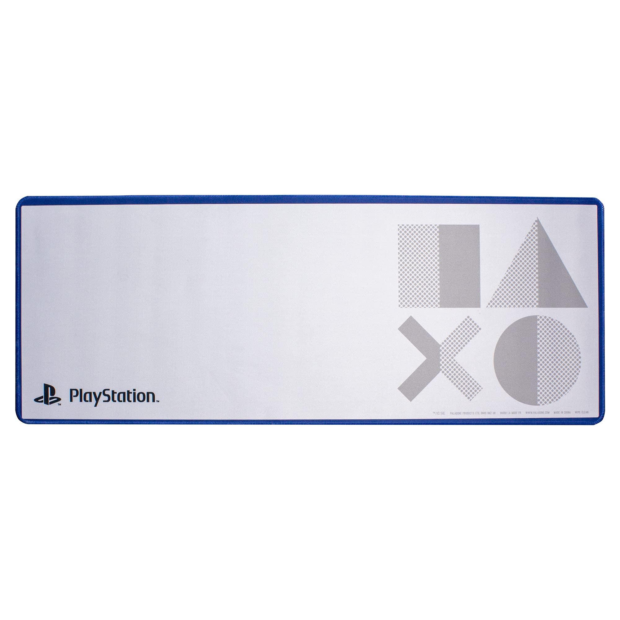 Paladone Playstation 5th Gen Icon Desk Mat Mouse Pad - Extra Large -80X30 cm. - Officially Licensed Gaming Merchandise