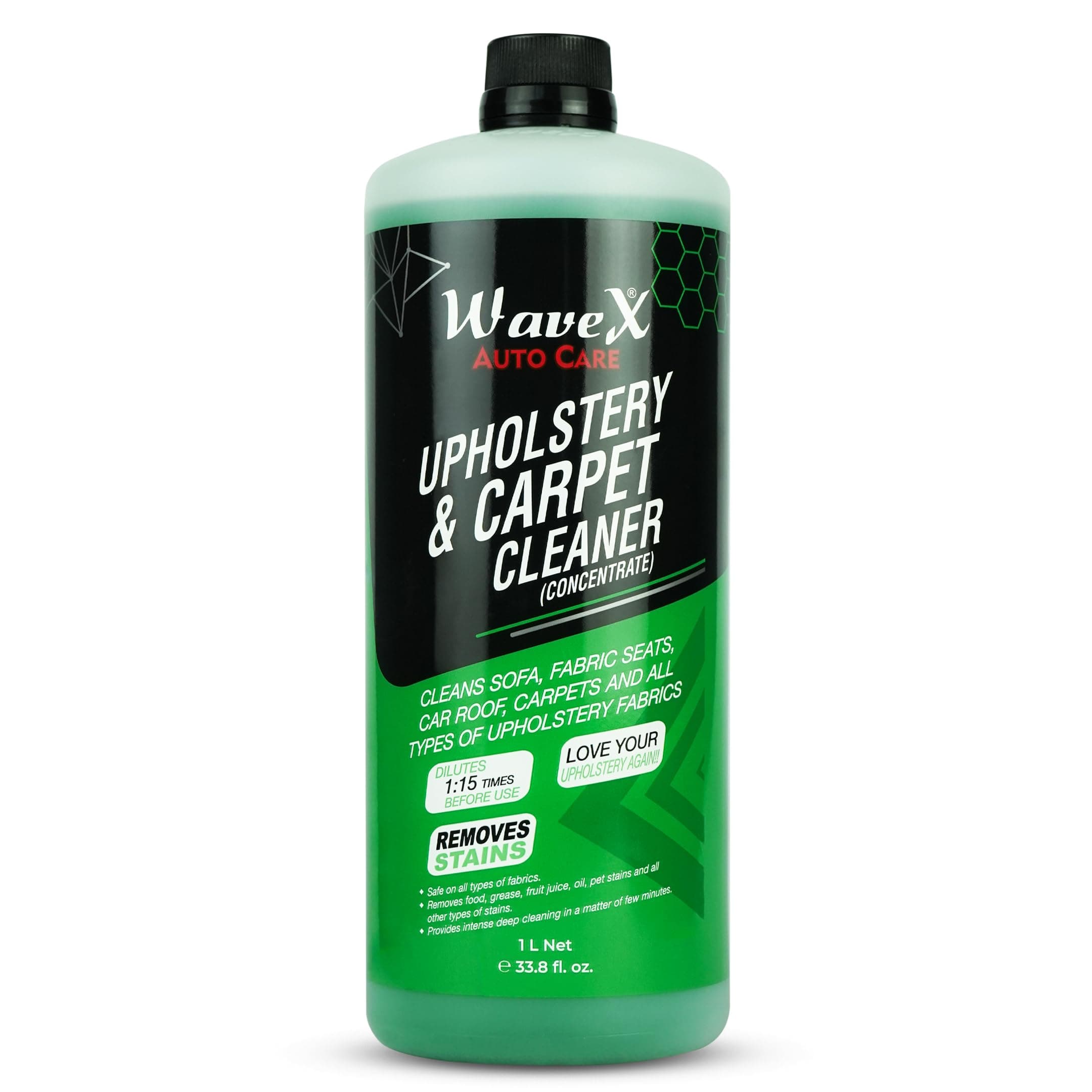 Wavex Upholstery & Carpet Cleaner (1L) | Can be Used as a Car Interior Cleaner for Seat Cleaner, Sofa Cleaner, Carpet Cleaner, Roof Cleaner & More