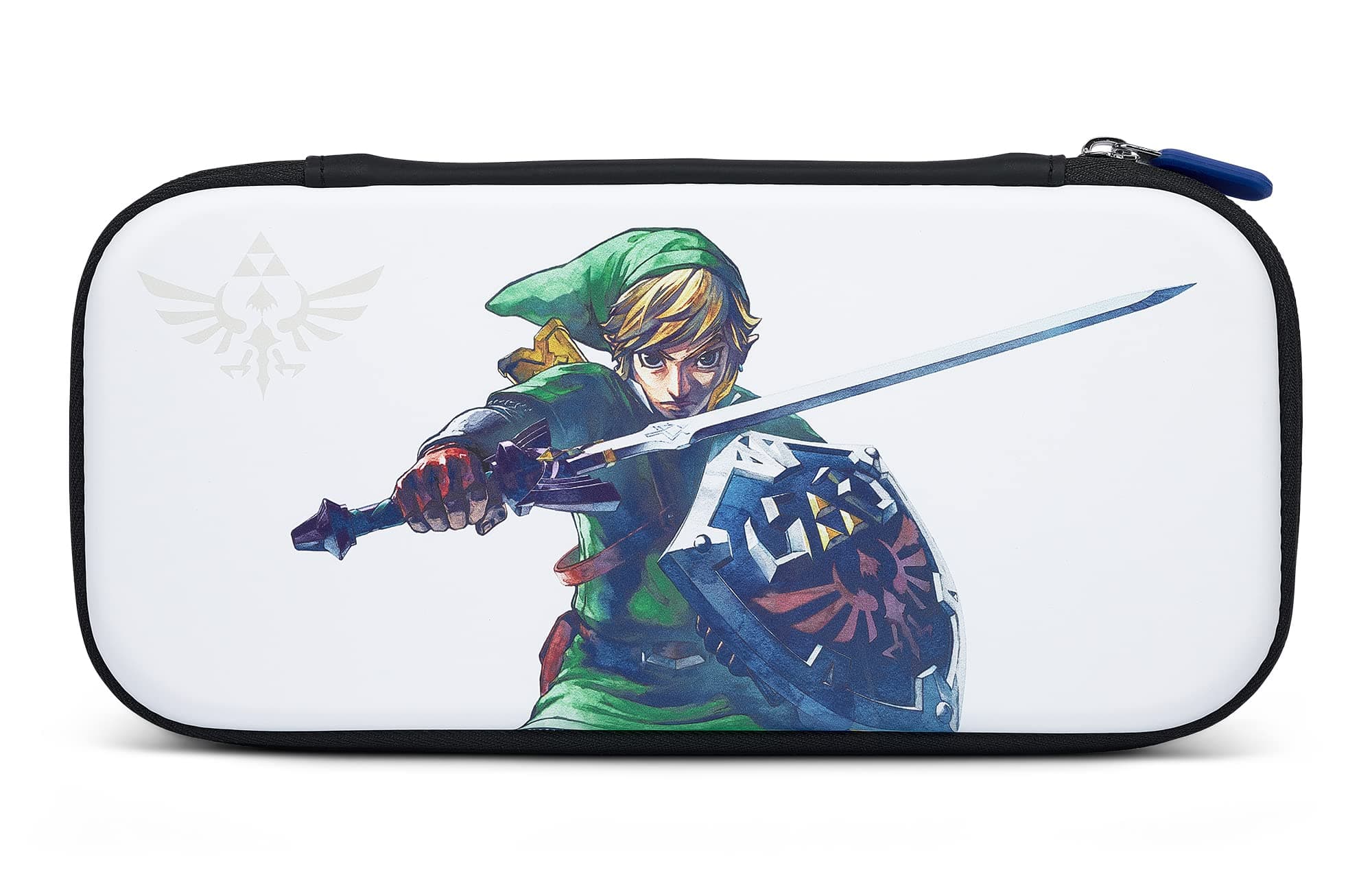 PowerA Slim Gaming Console Kit Case for Nintendo Switch, Nintendo Switch OLED or Nintendo Switch Lite with Accessories Storage, The Legend of Zelda, Master Sword Defense (Officially Licensed)