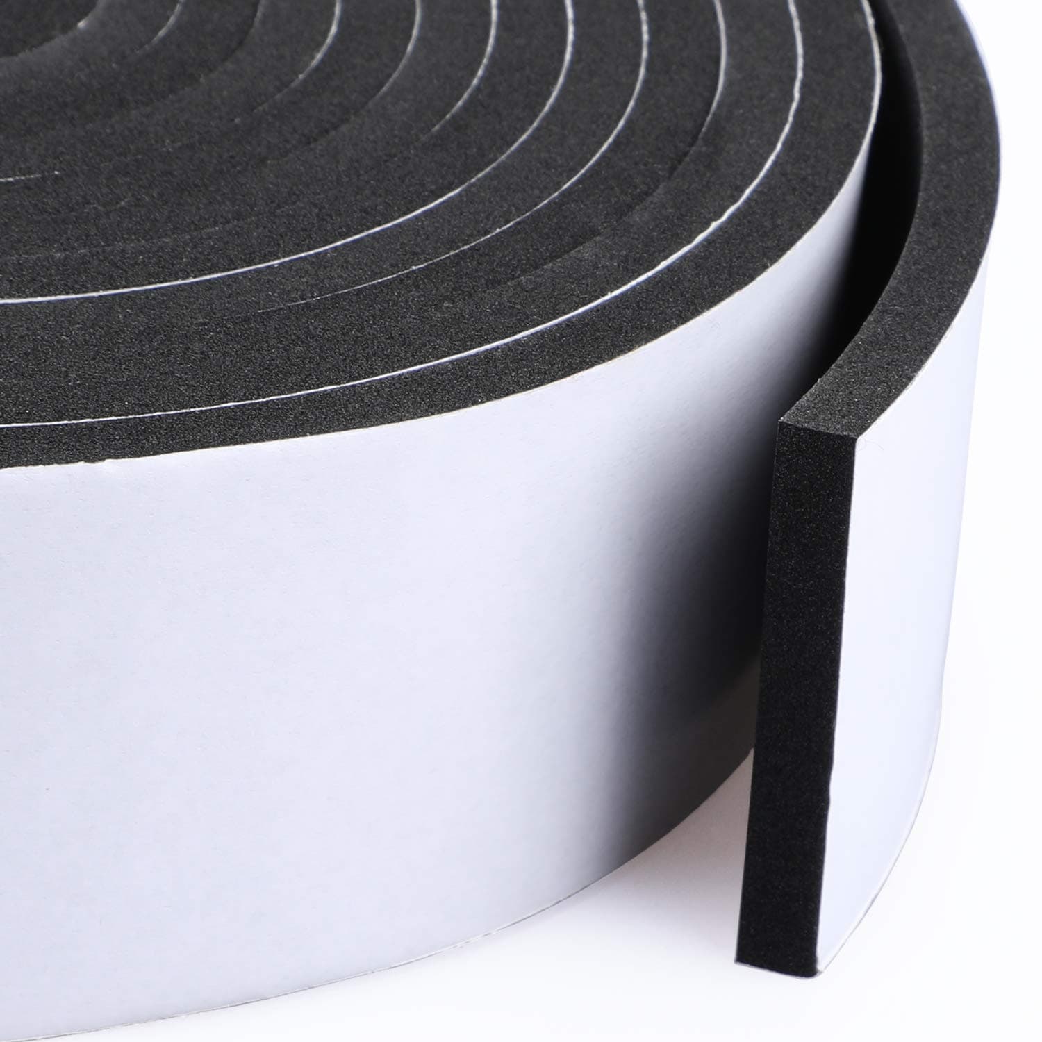 G-CHARGE Foam Single Sided High Density Self Adhesive Gasket Tape, Weather Stripping Doors and Window Insulation Soundproofing (3"(W) x 1/4"(T) x 5 Mtr (L))
