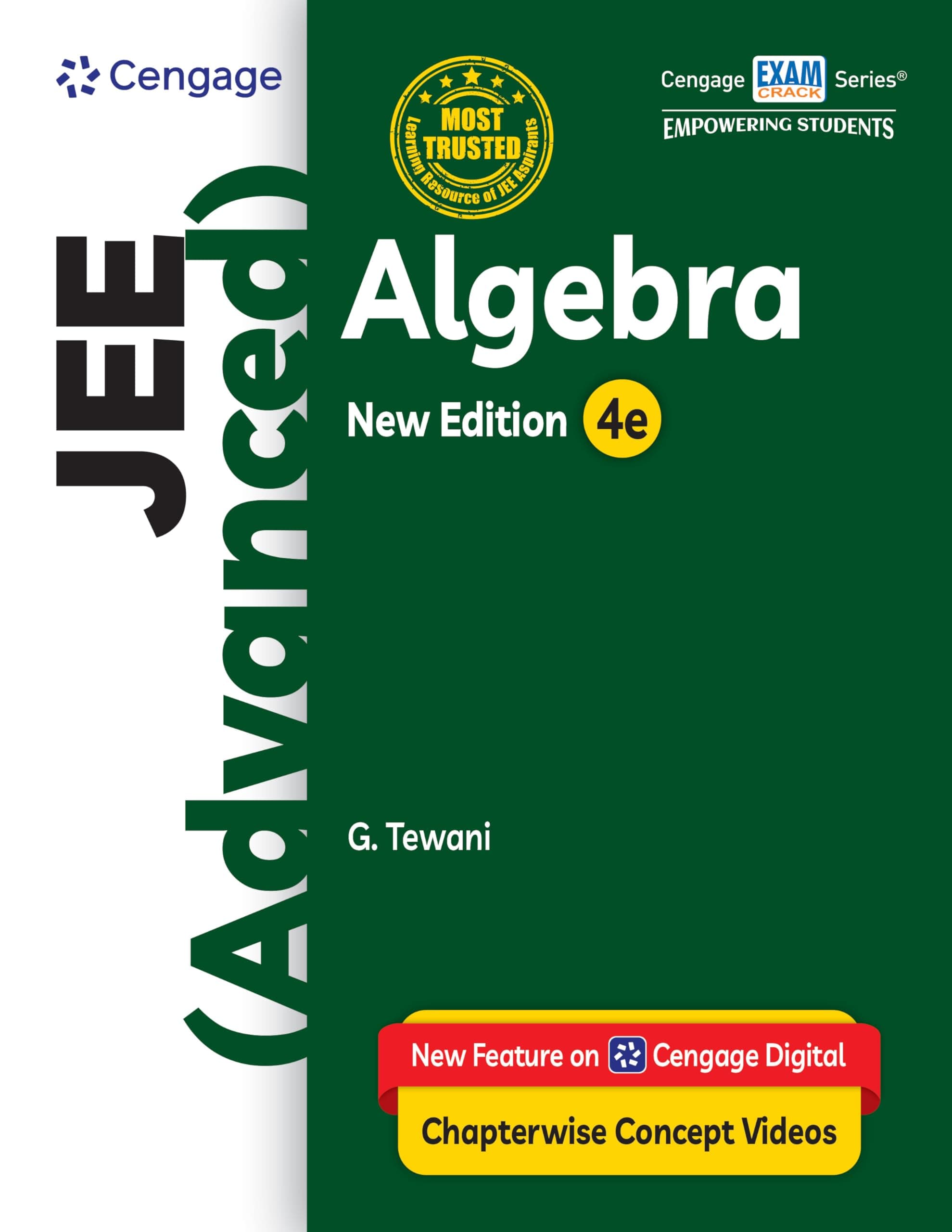Cengage JEE (Advanced) Algebra with Chapterwise Concept Videos & Online Assessments