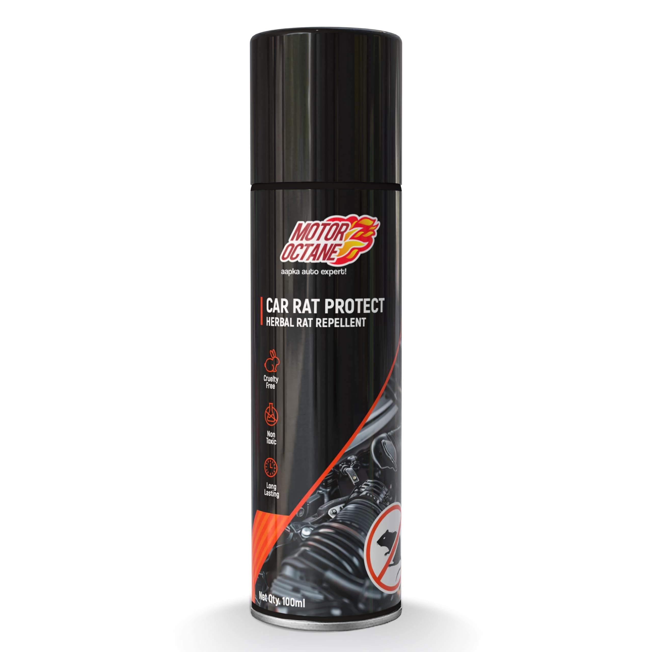 MotorOctane Car Rat Protect Spray | Herbal Rat Repellent Spray for Car | 100ml | Non-Toxic, Cruelty-Free, Long-Lasting Protection for Engine Bay, Cables & Rubber Hoses, Electrical Wiring